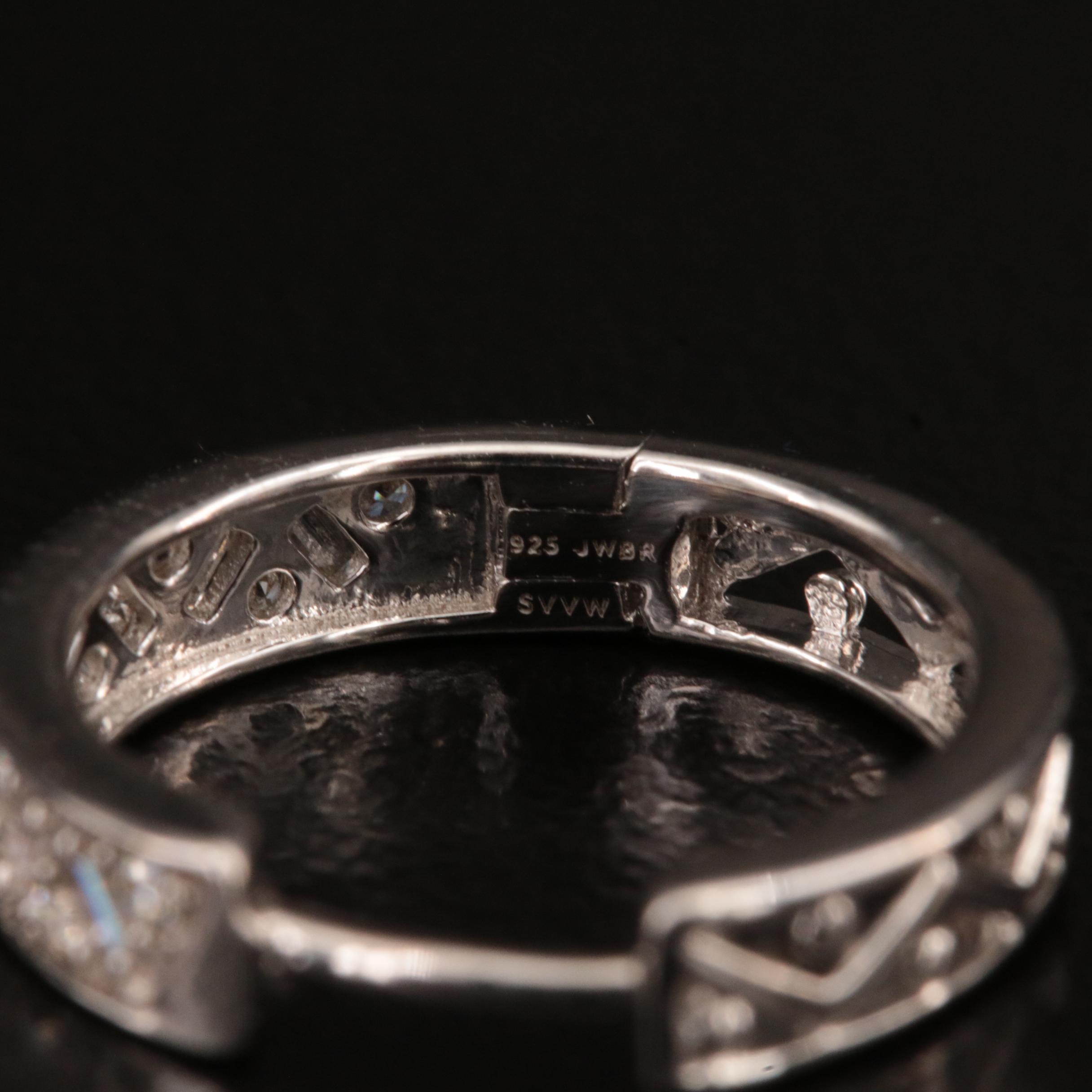 Sterling Diamond Hoop Earrings