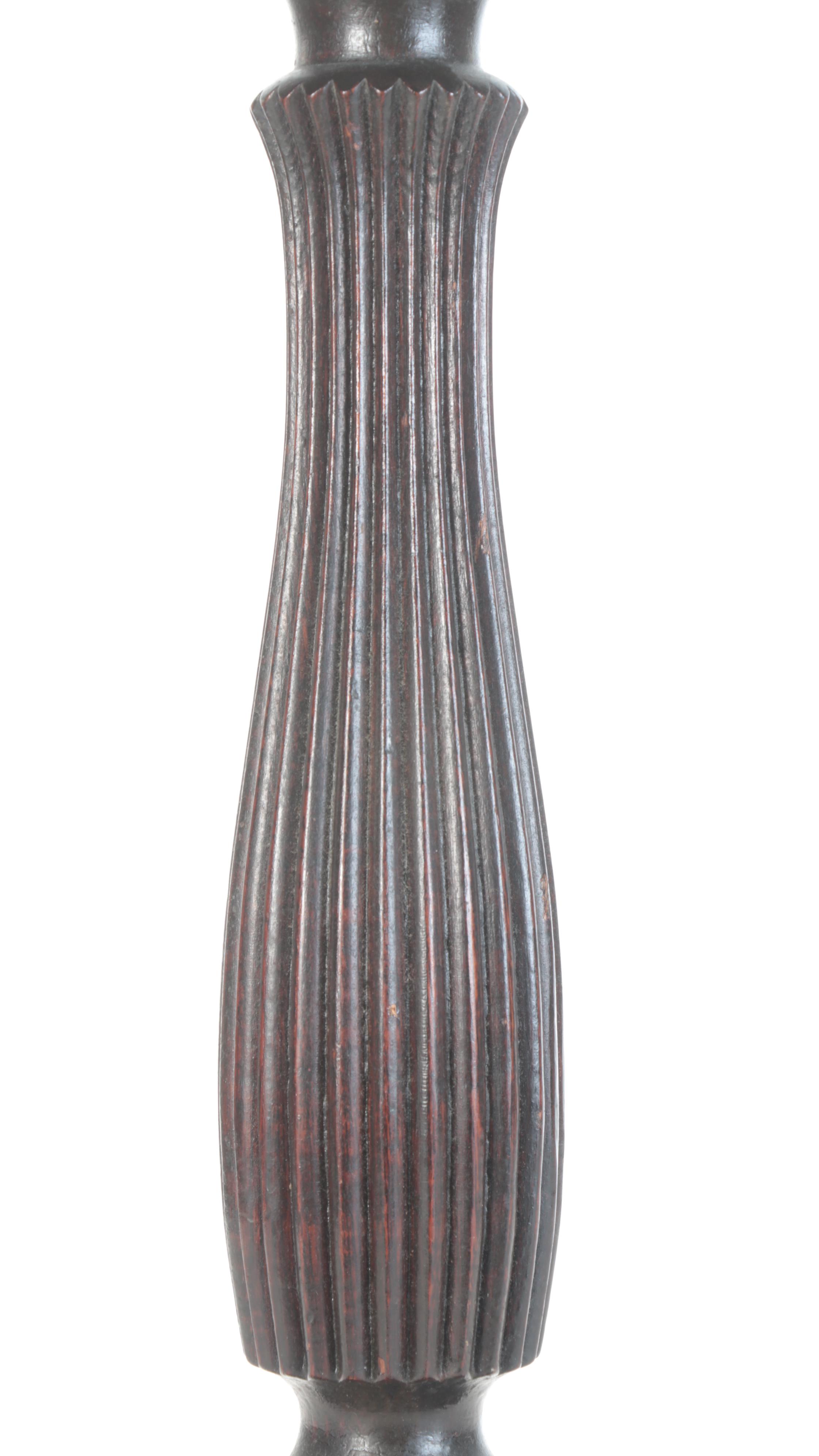 Victorian Turned Oak Pedestal, Mid to Late 19th Century