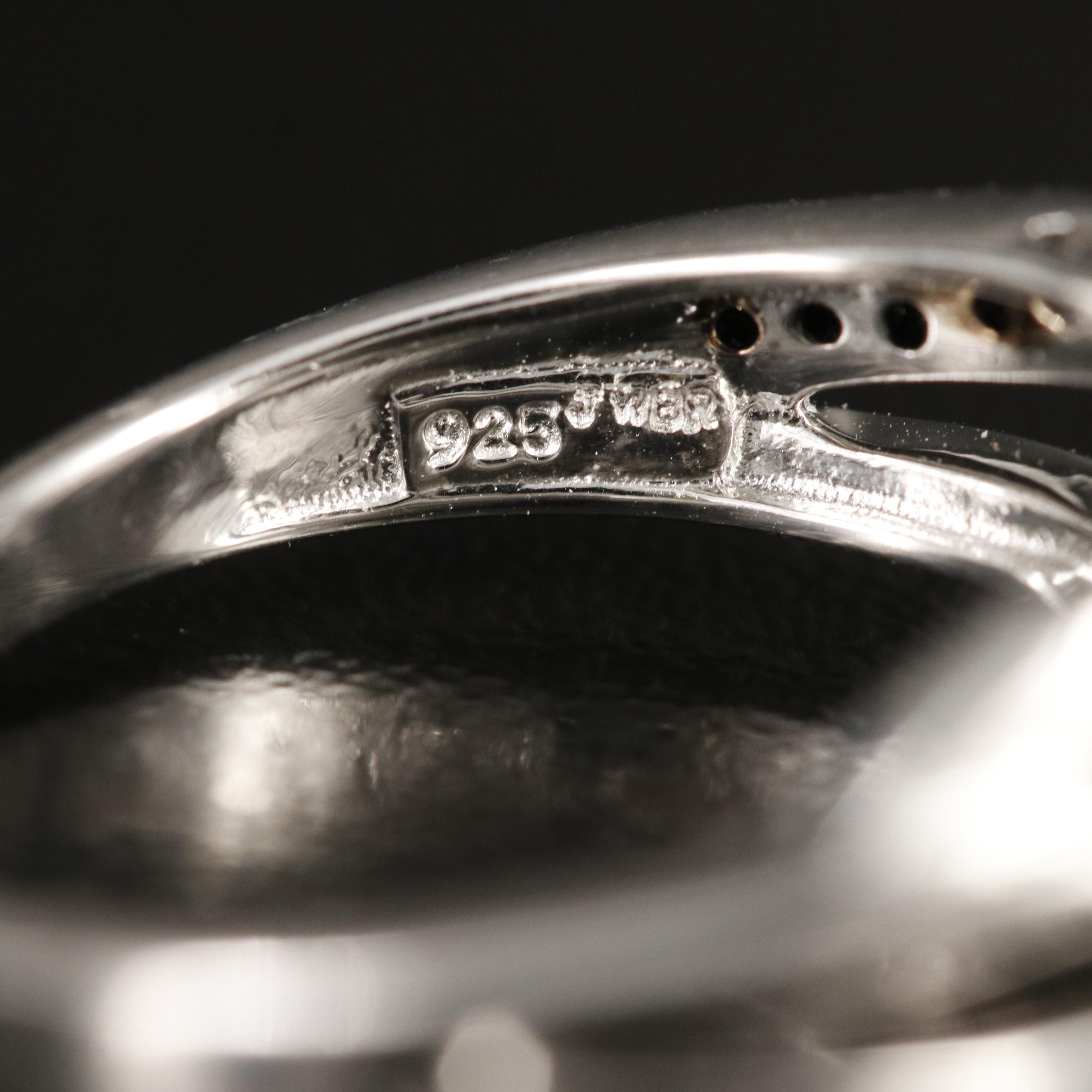 Sterling Diamond Crossover Ring