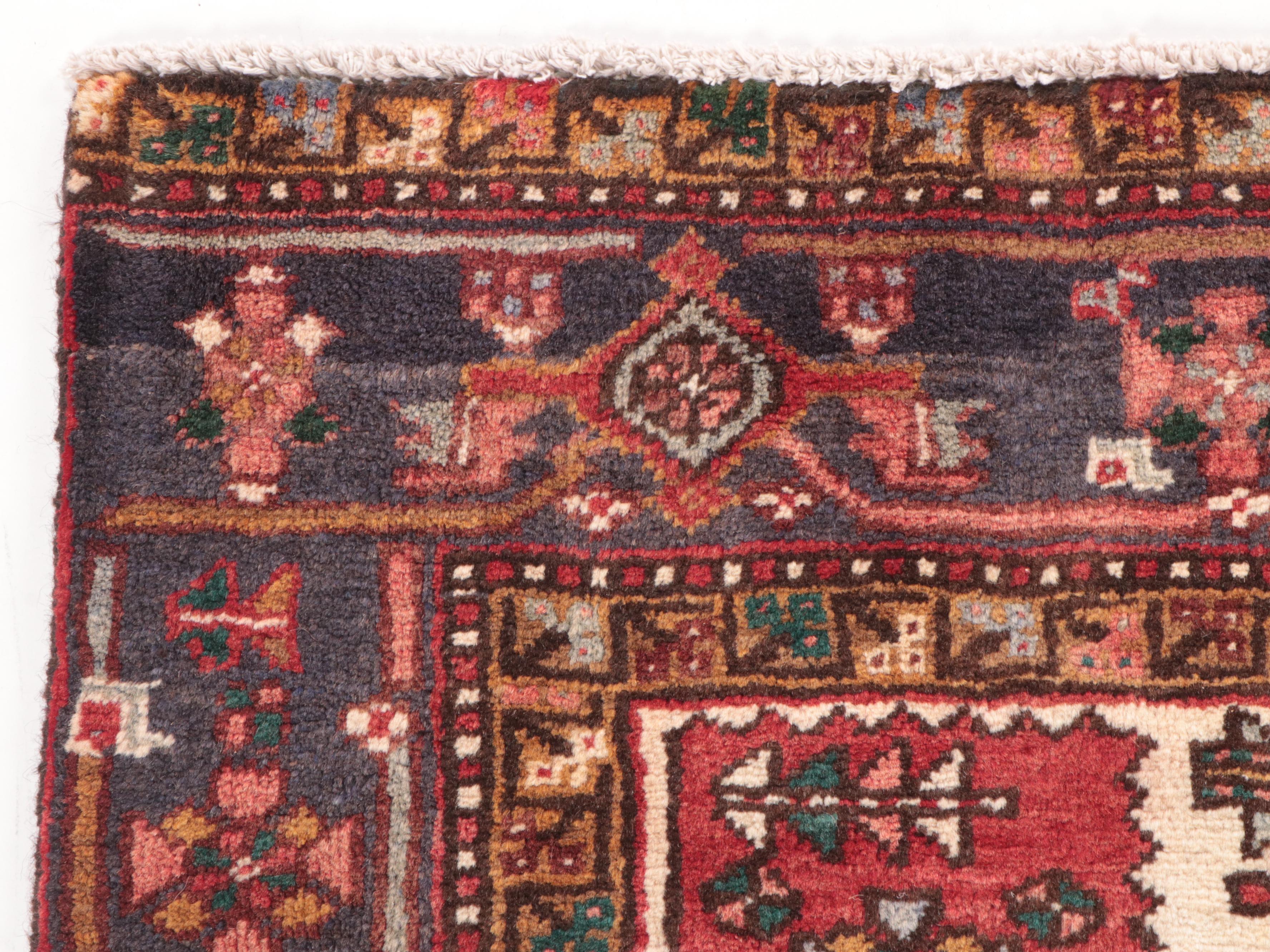 4'8 x 6'9 Hand-Knotted Persian Heriz Area Rug