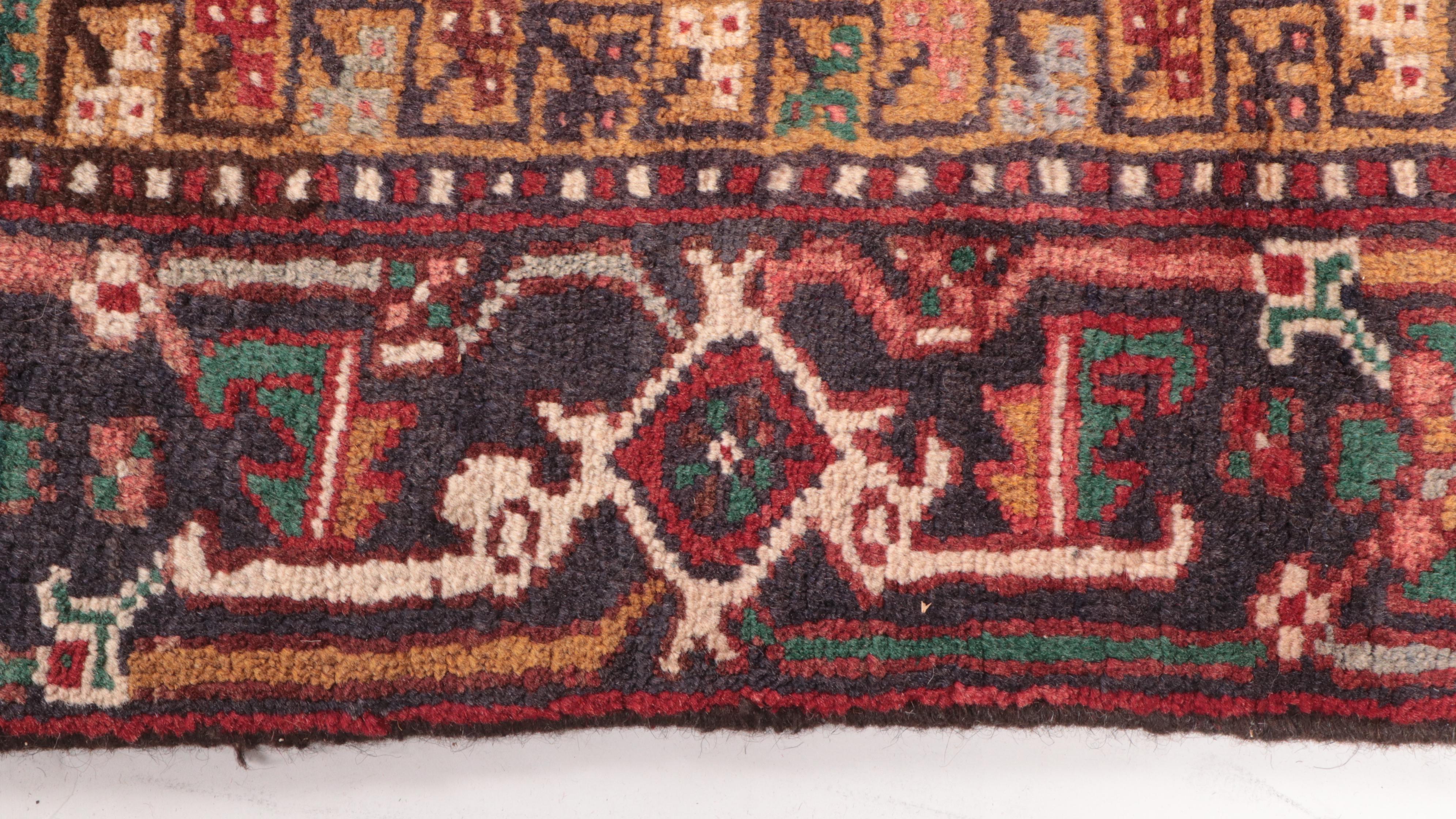 4'8 x 6'9 Hand-Knotted Persian Heriz Area Rug