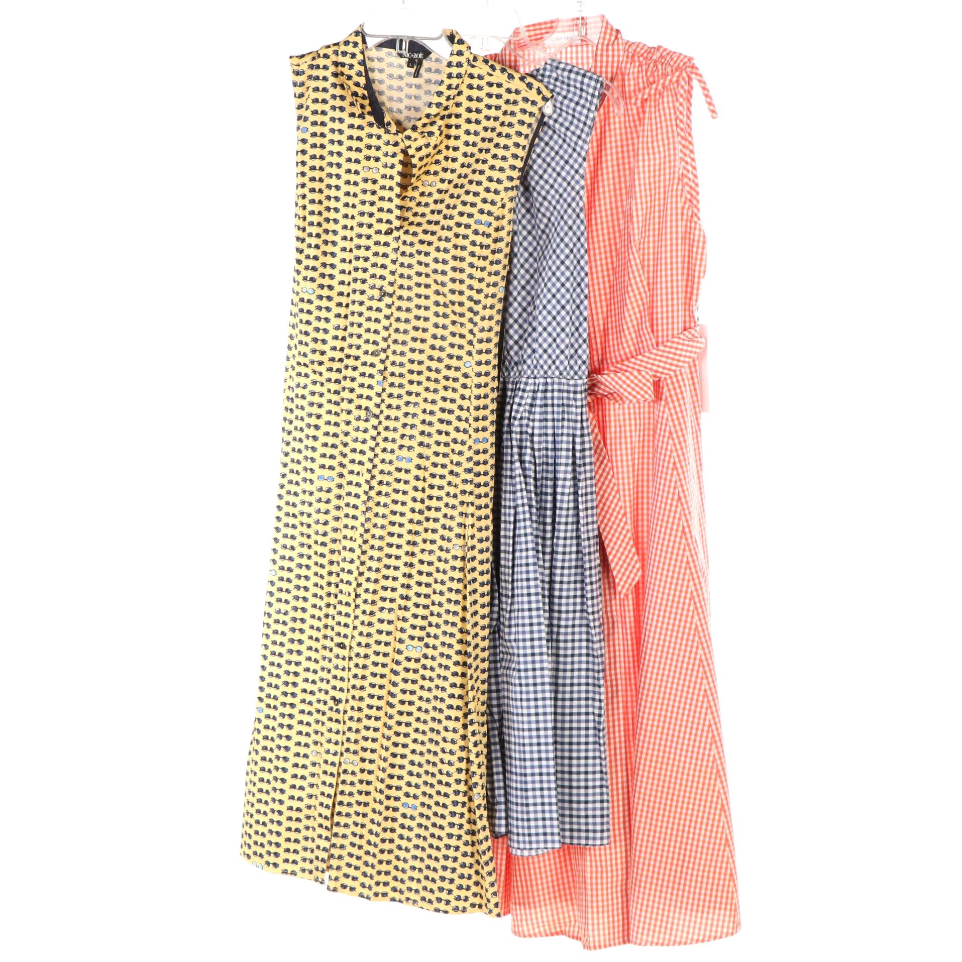 Nic+Zoe Sunnies Print Dress, Calvin Klein and Merona Gingham Sleeveless Dresses