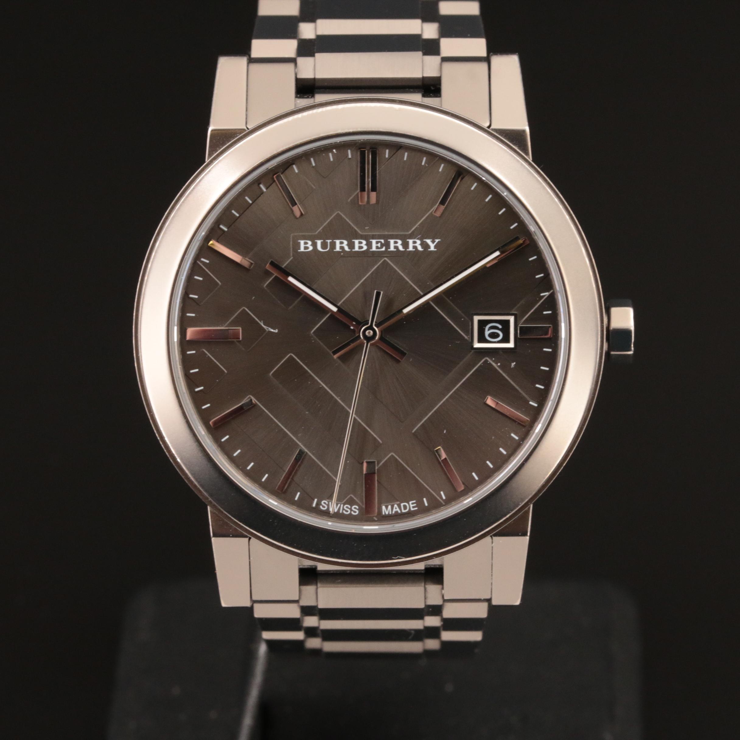 Burberry Gunmetal PVD Stainless Steel Watch