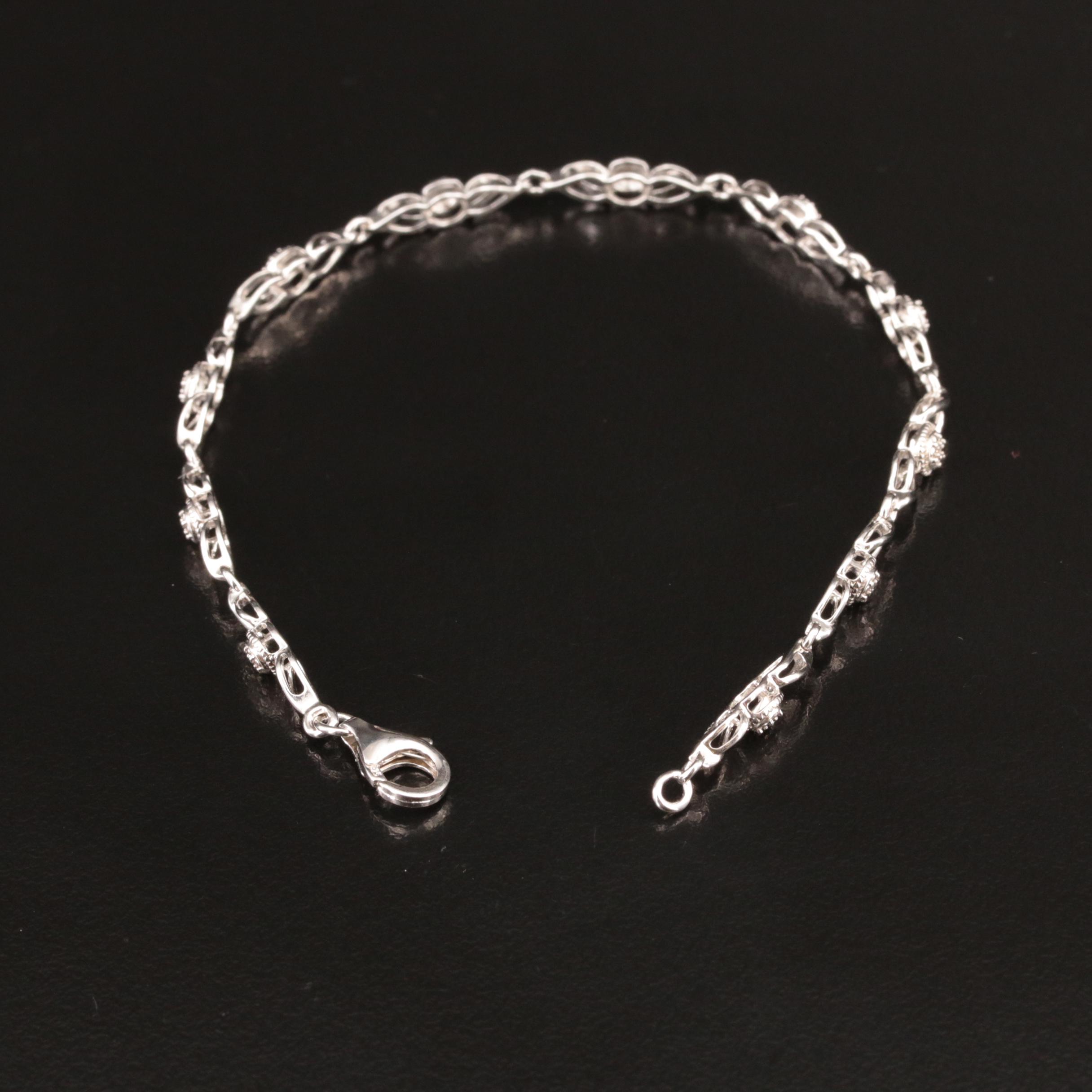 Sterling Diamond Bracelet