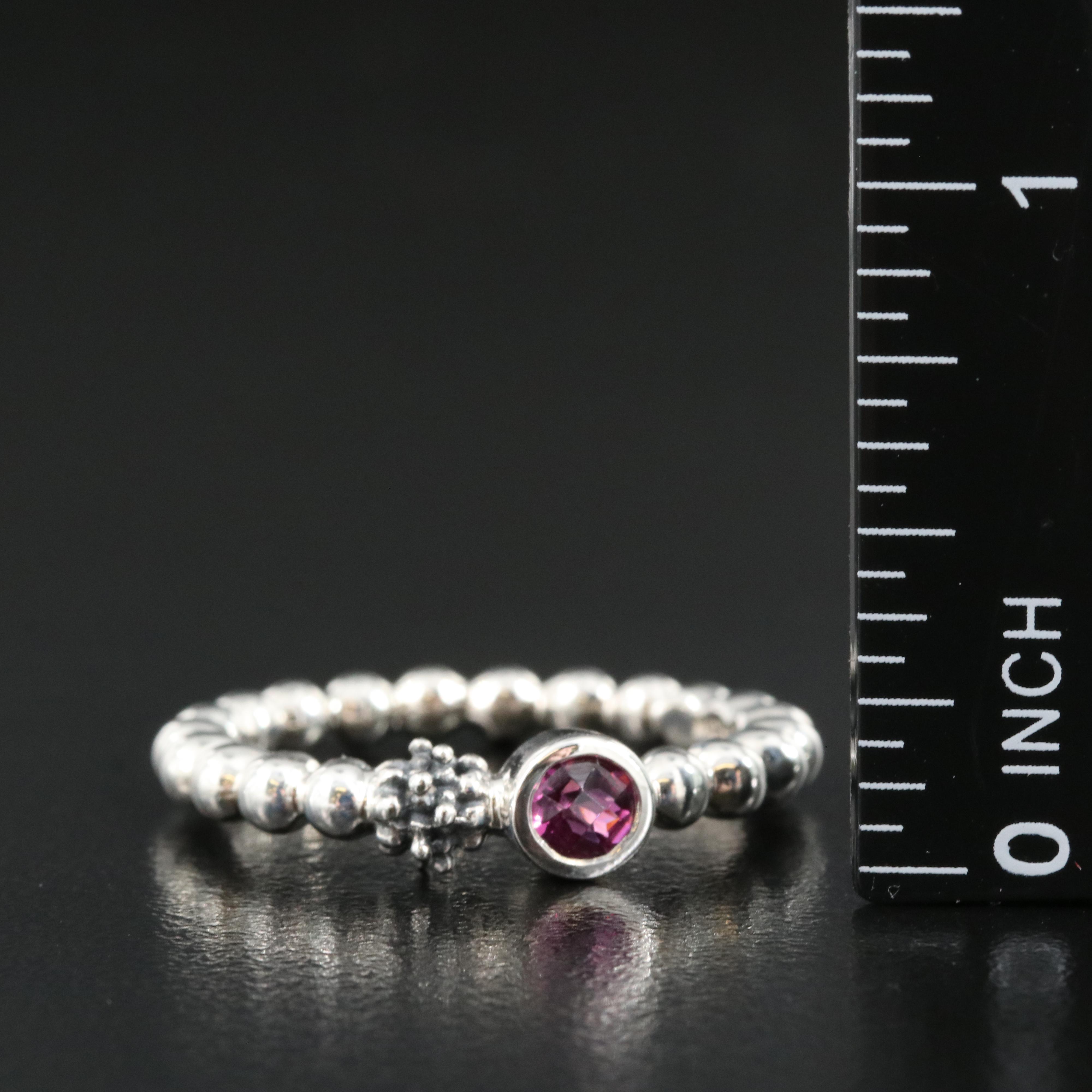Michael Dawkins Sterling Rhodolite Garnet Ring
