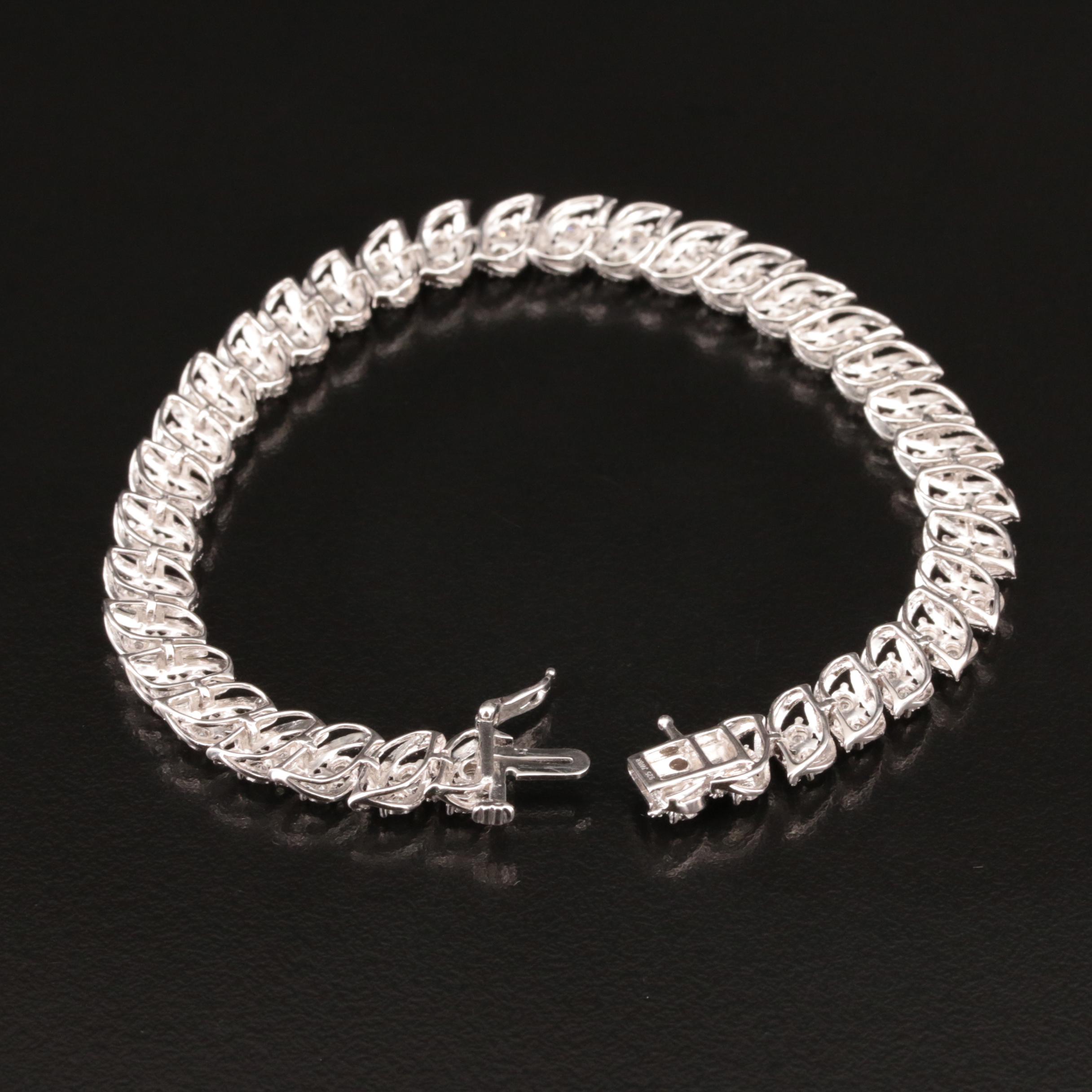 Sterling 1.02 CTW Diamond Bracelet