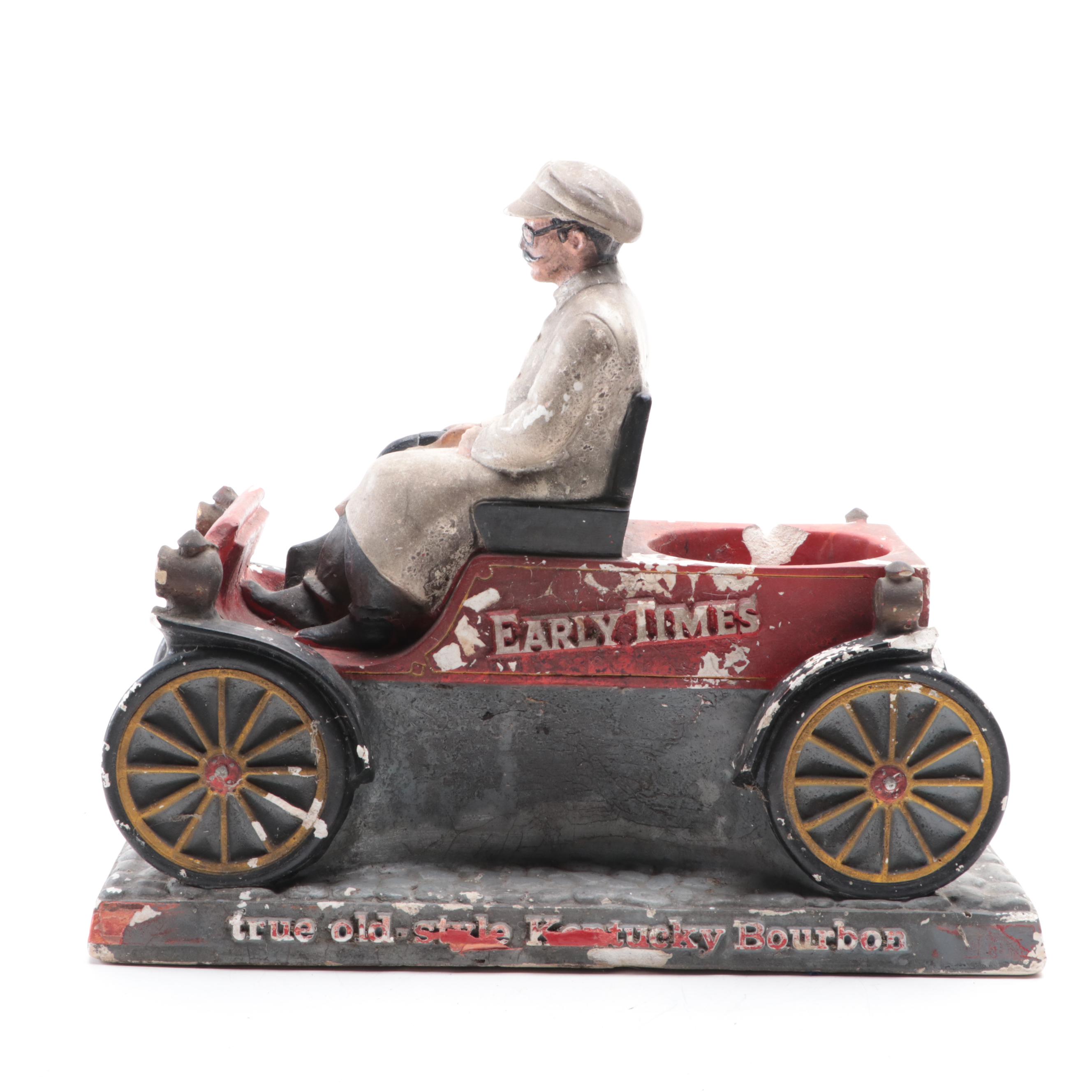 Early Times Bourbon Chalkware Display Figurine, Mid-20th Century