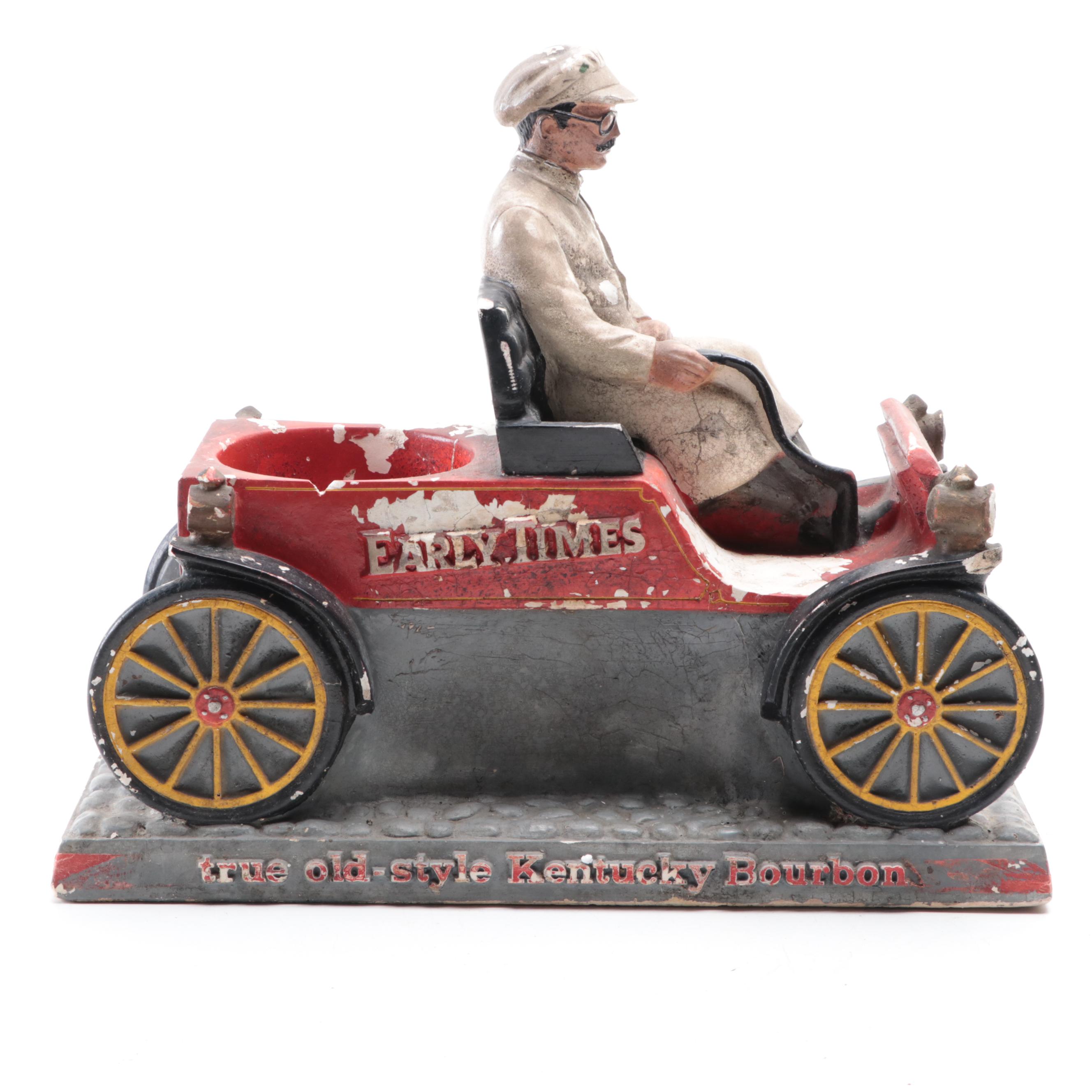 Early Times Bourbon Chalkware Display Figurine, Mid-20th Century