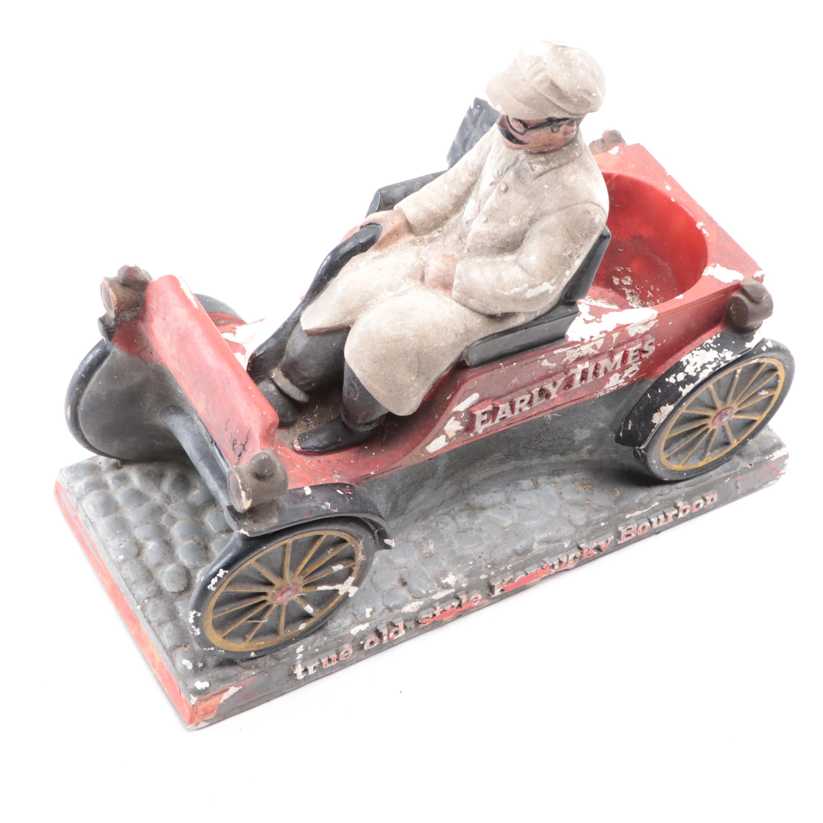 Early Times Bourbon Chalkware Display Figurine, Mid-20th Century