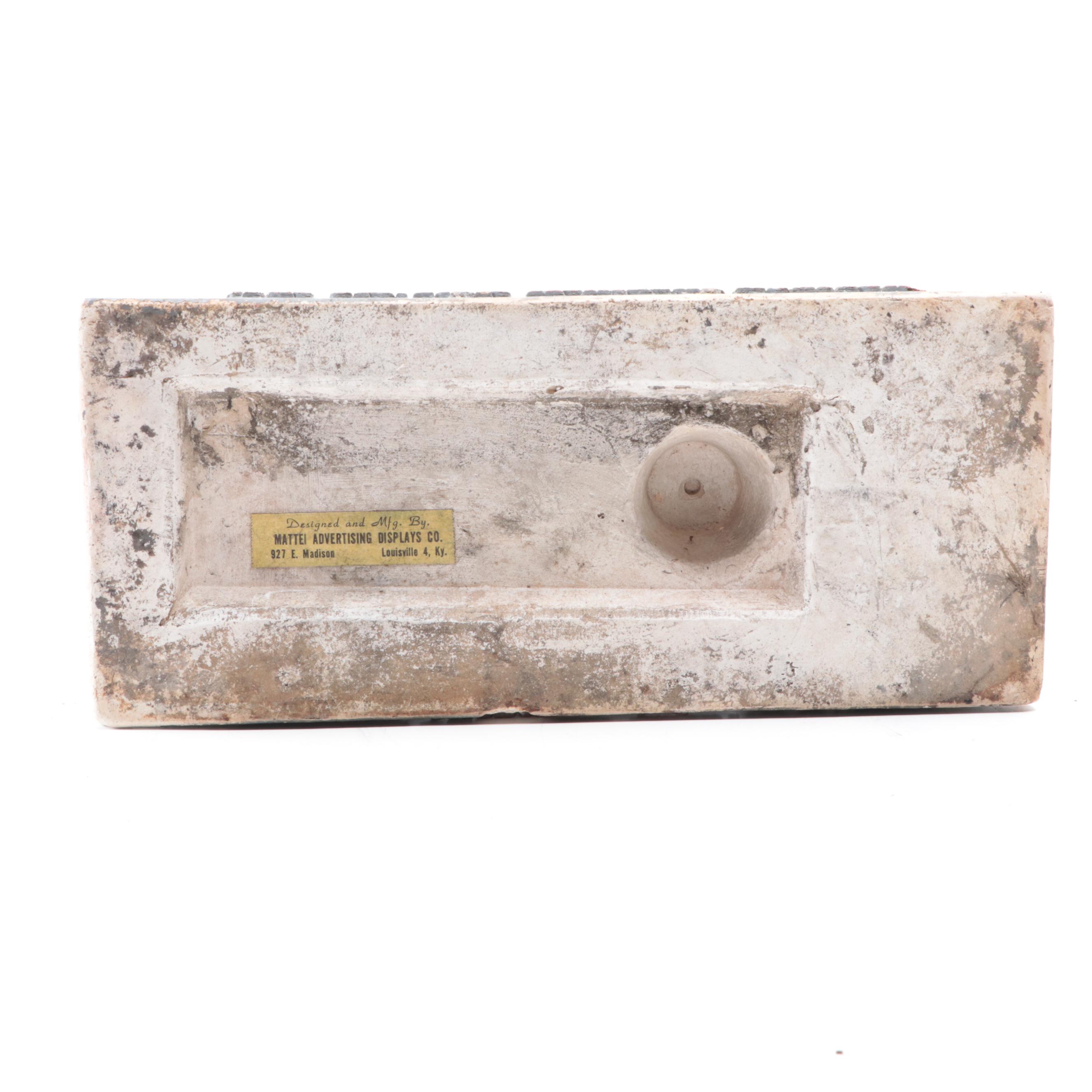 Early Times Bourbon Chalkware Display Figurine, Mid-20th Century