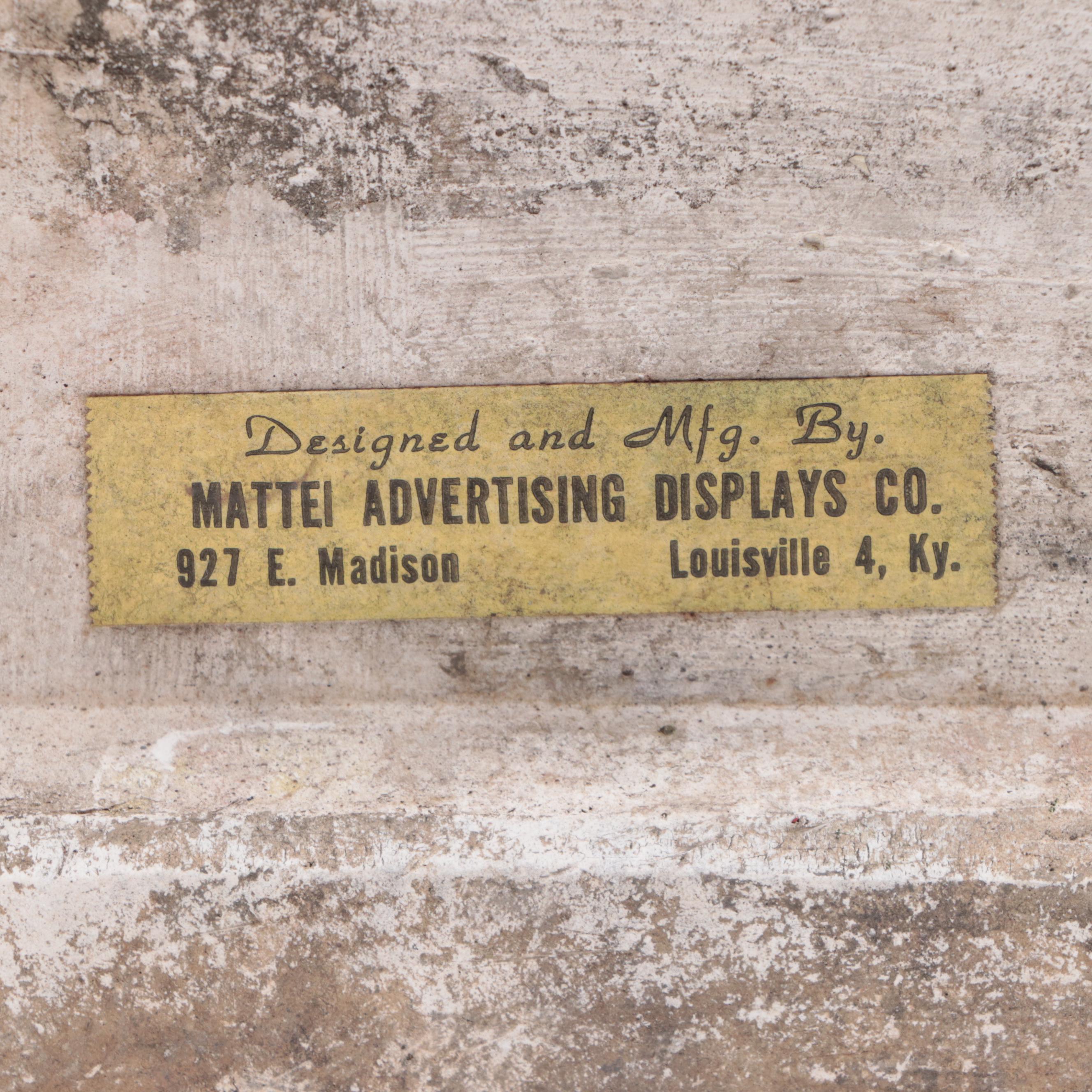 Early Times Bourbon Chalkware Display Figurine, Mid-20th Century