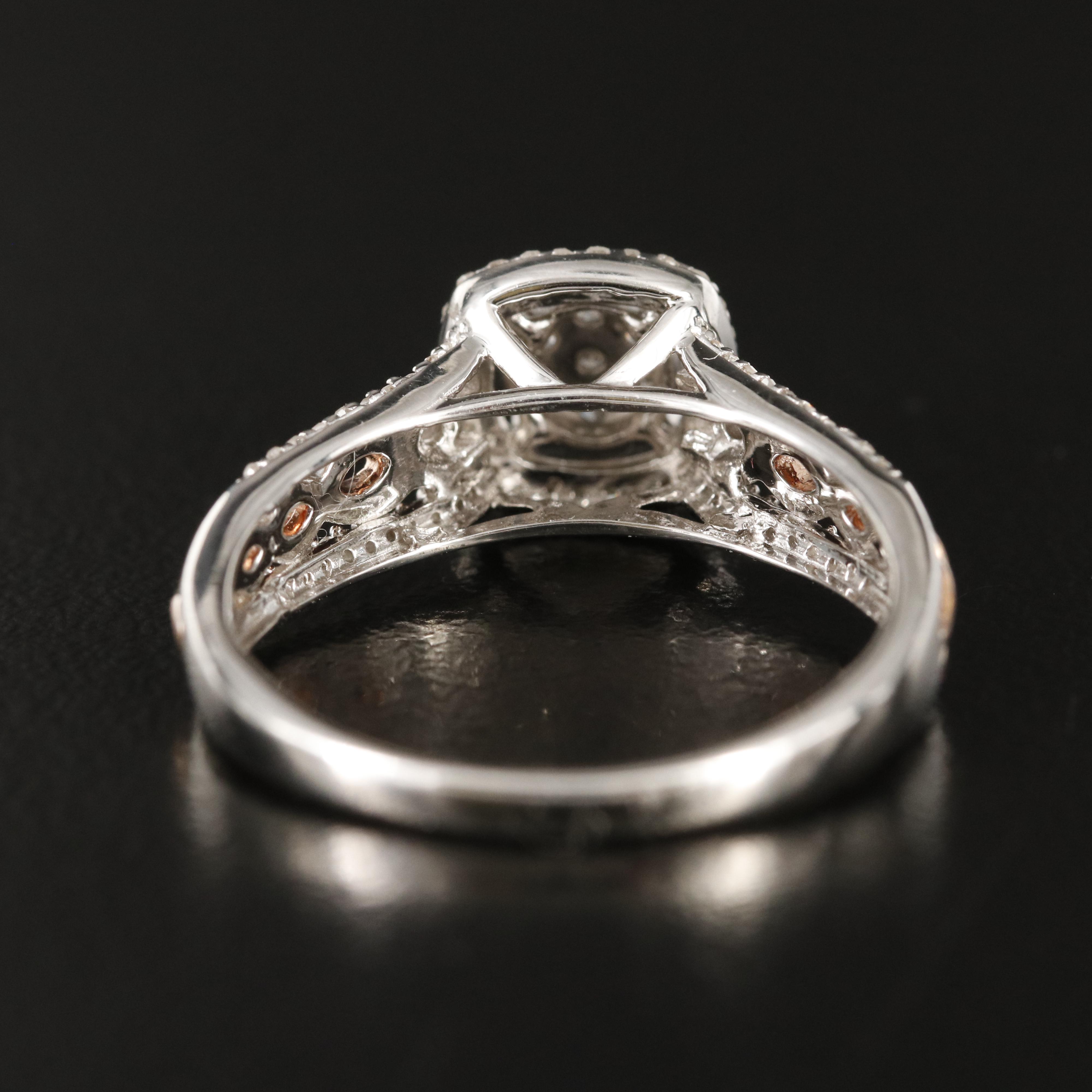 Sterling Diamond Cluster Ring