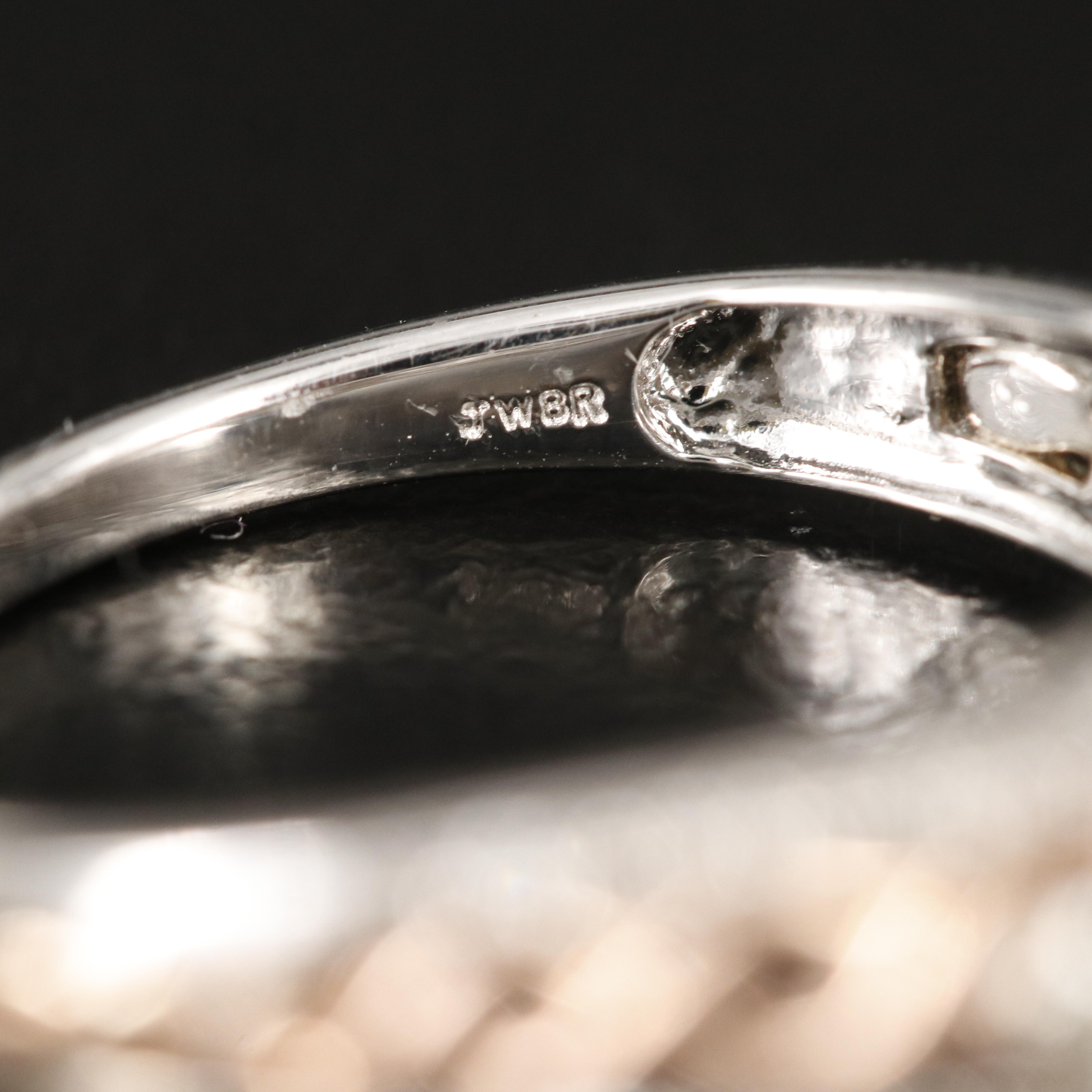 Sterling Diamond Cluster Ring