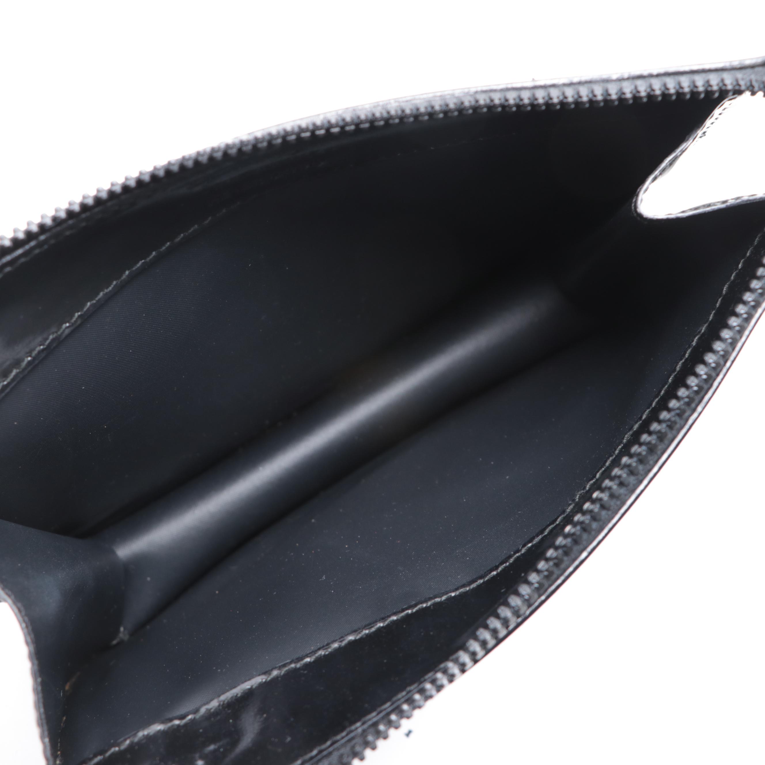 Salvatore Ferragamo Gancini Zip Pouch in Leather and Patent Leather
