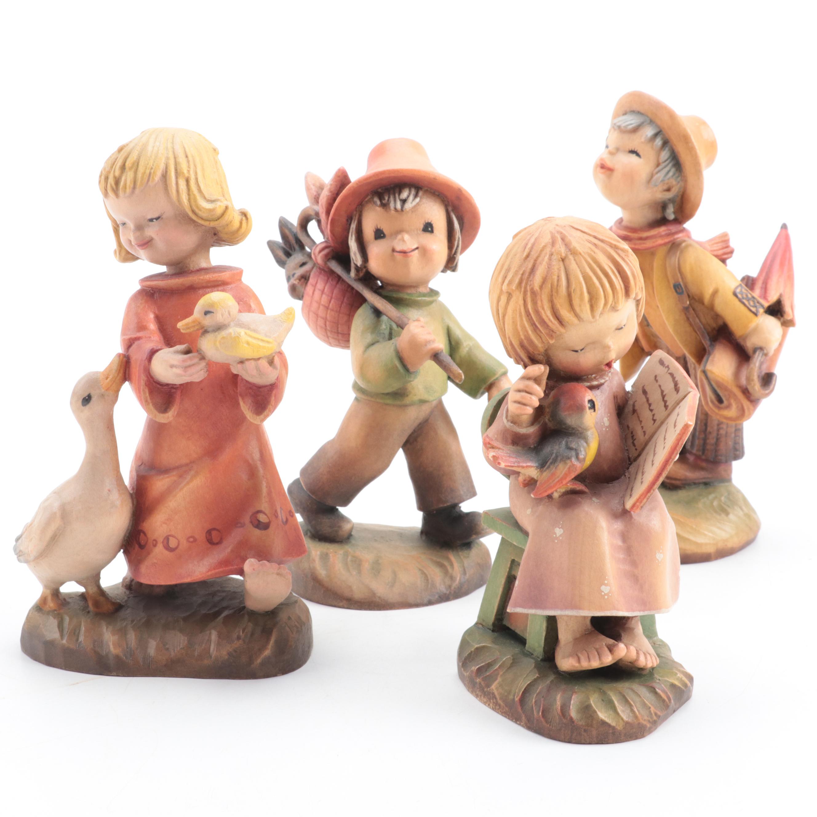 Anri "Wanderlust", "Introduction" and More Italian Carved Figures, Late 20th C.