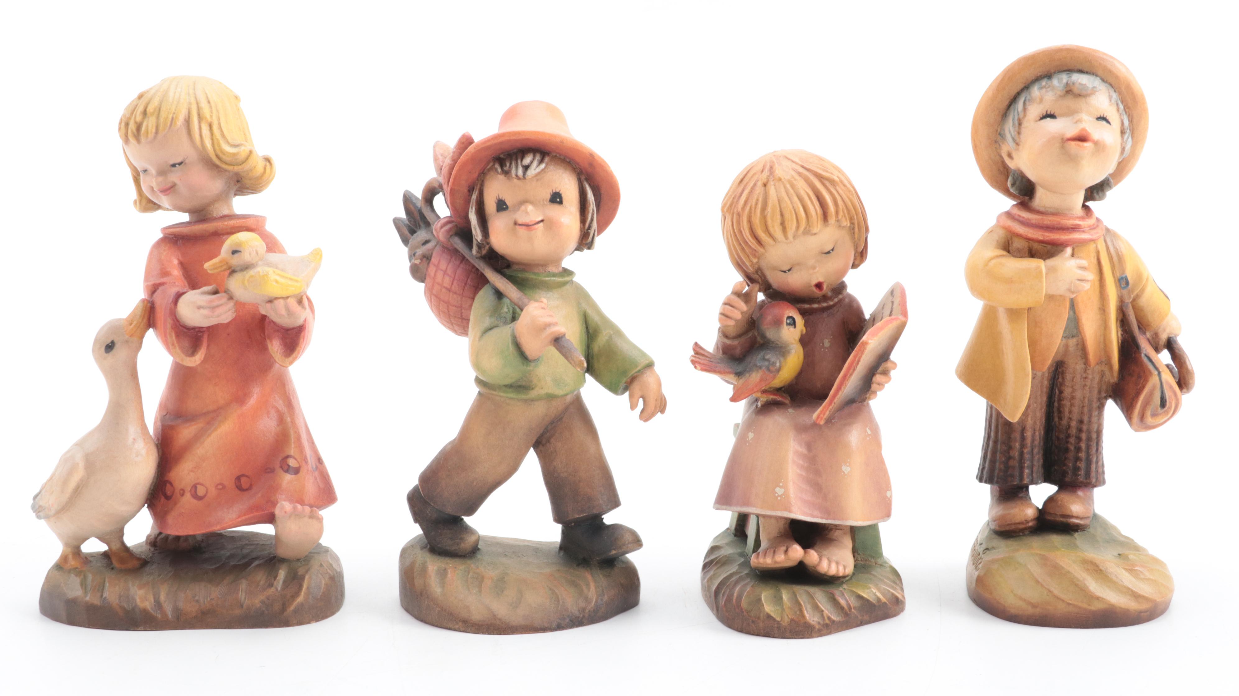 Anri "Wanderlust", "Introduction" and More Italian Carved Figures, Late 20th C.