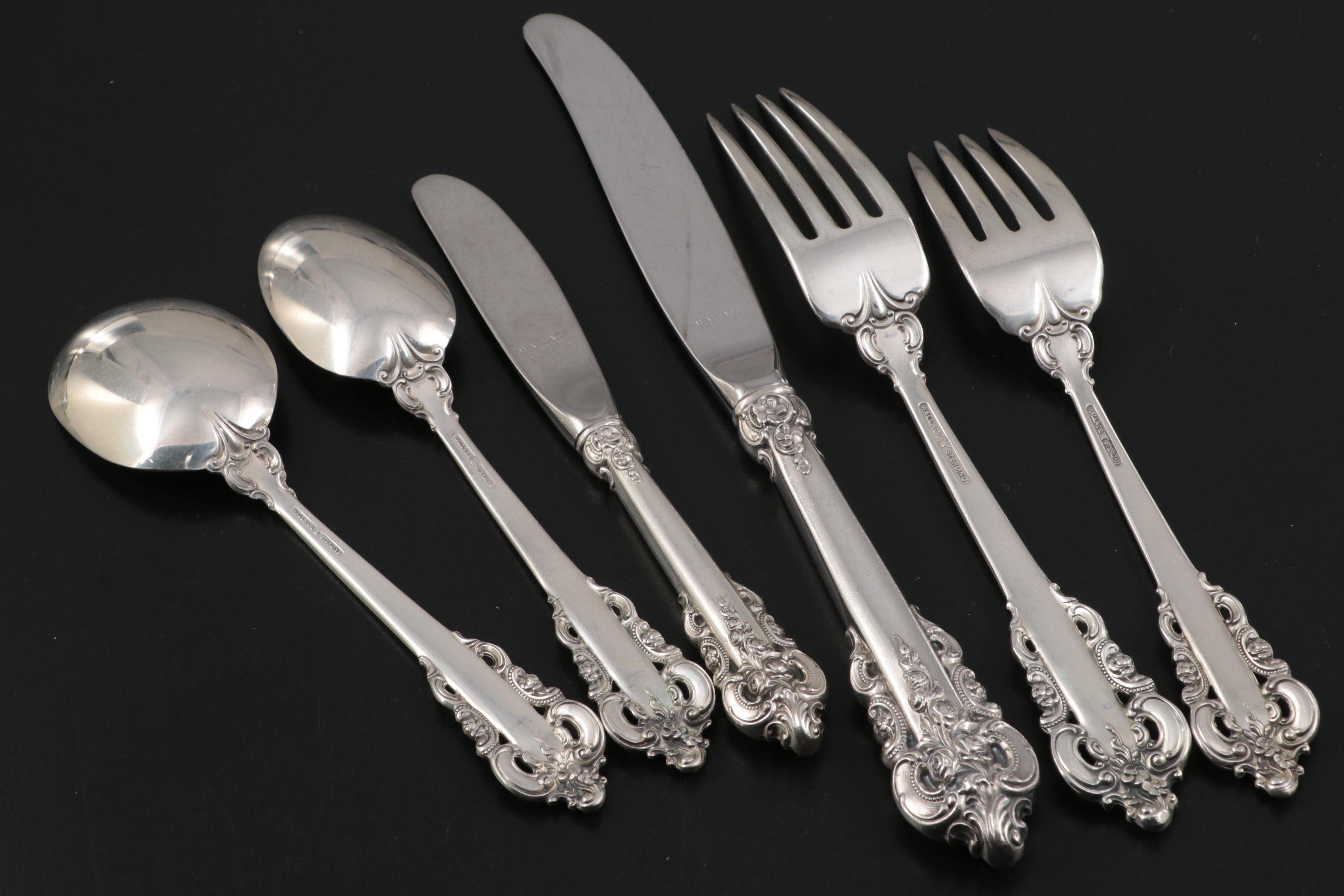 Wallace "Grande Baroque" Sterling Silver Flatware and Serving Utensils