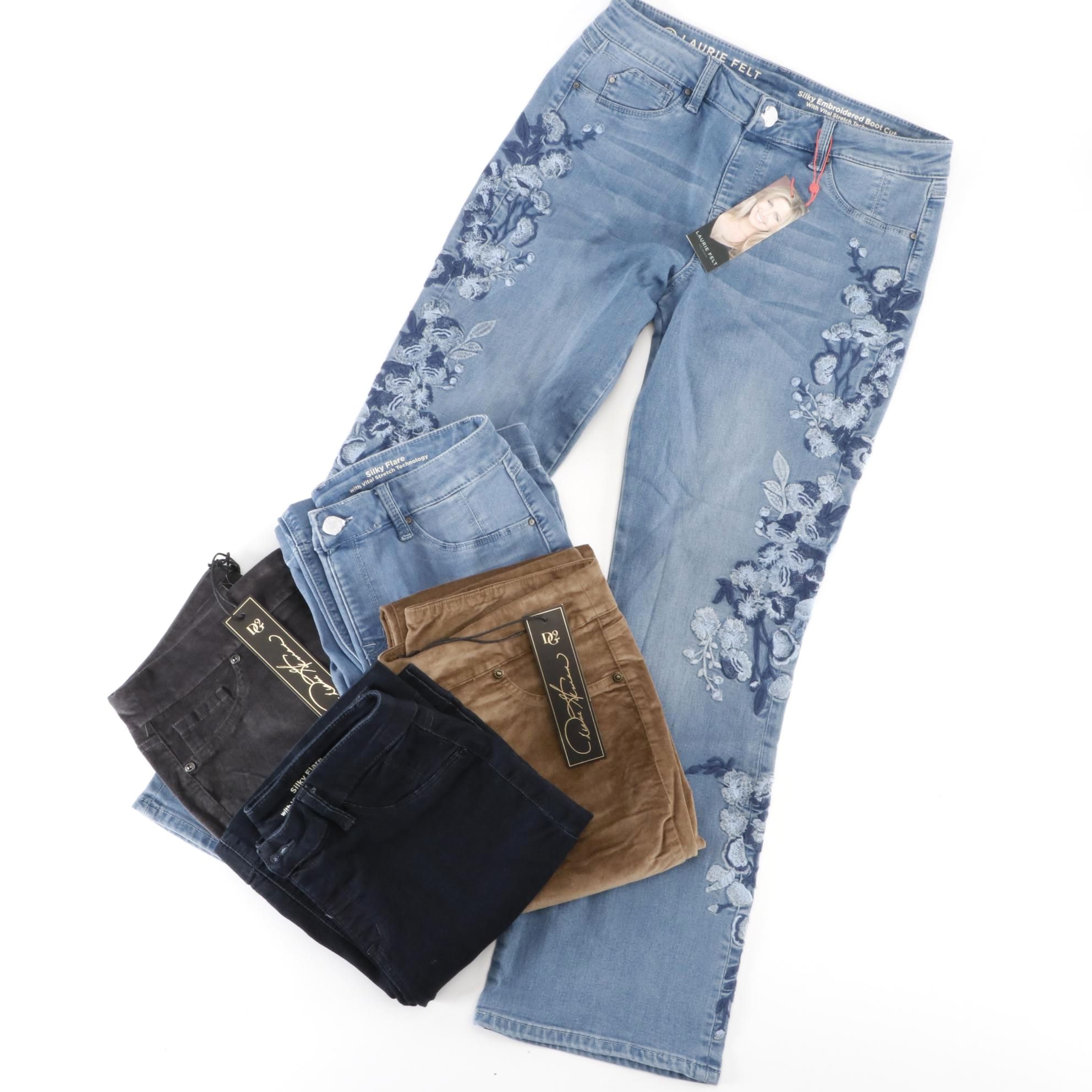 Laurie Felt and DG2 by Diane Gilman Boot Cut and Flare Jeans
