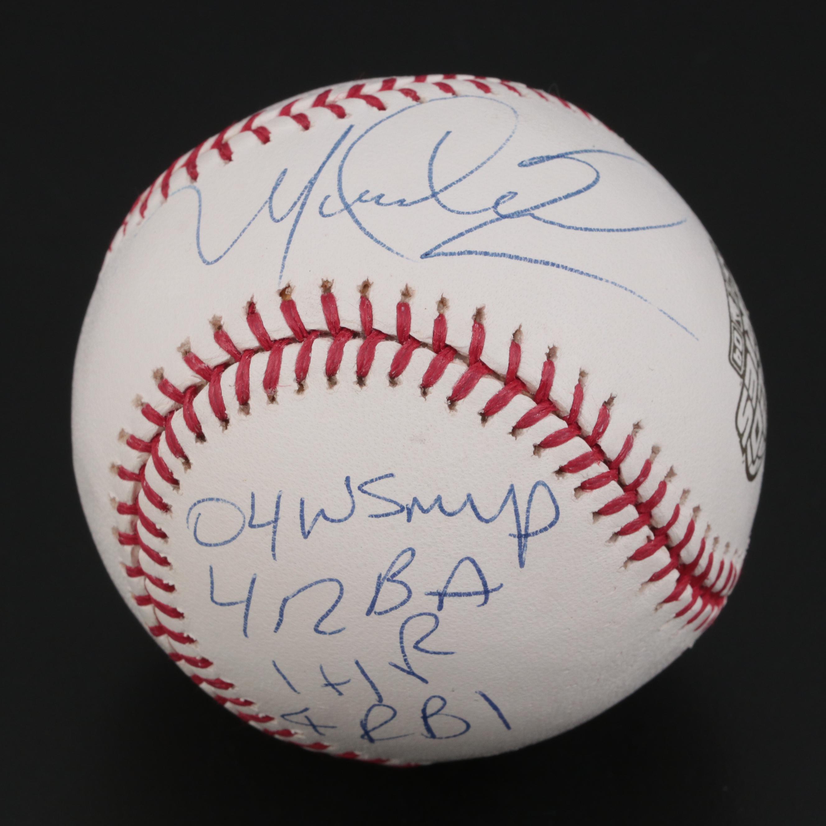 Manny Ramirez Signed and Inscribed 2004 MLB World Series Rawlings Baseball