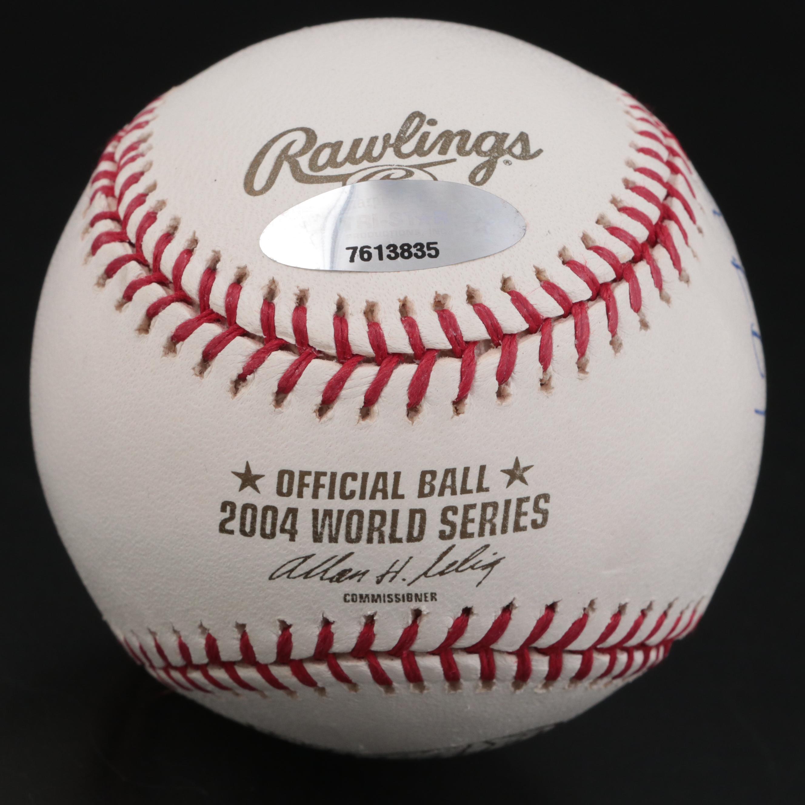 Manny Ramirez Signed and Inscribed 2004 MLB World Series Rawlings Baseball