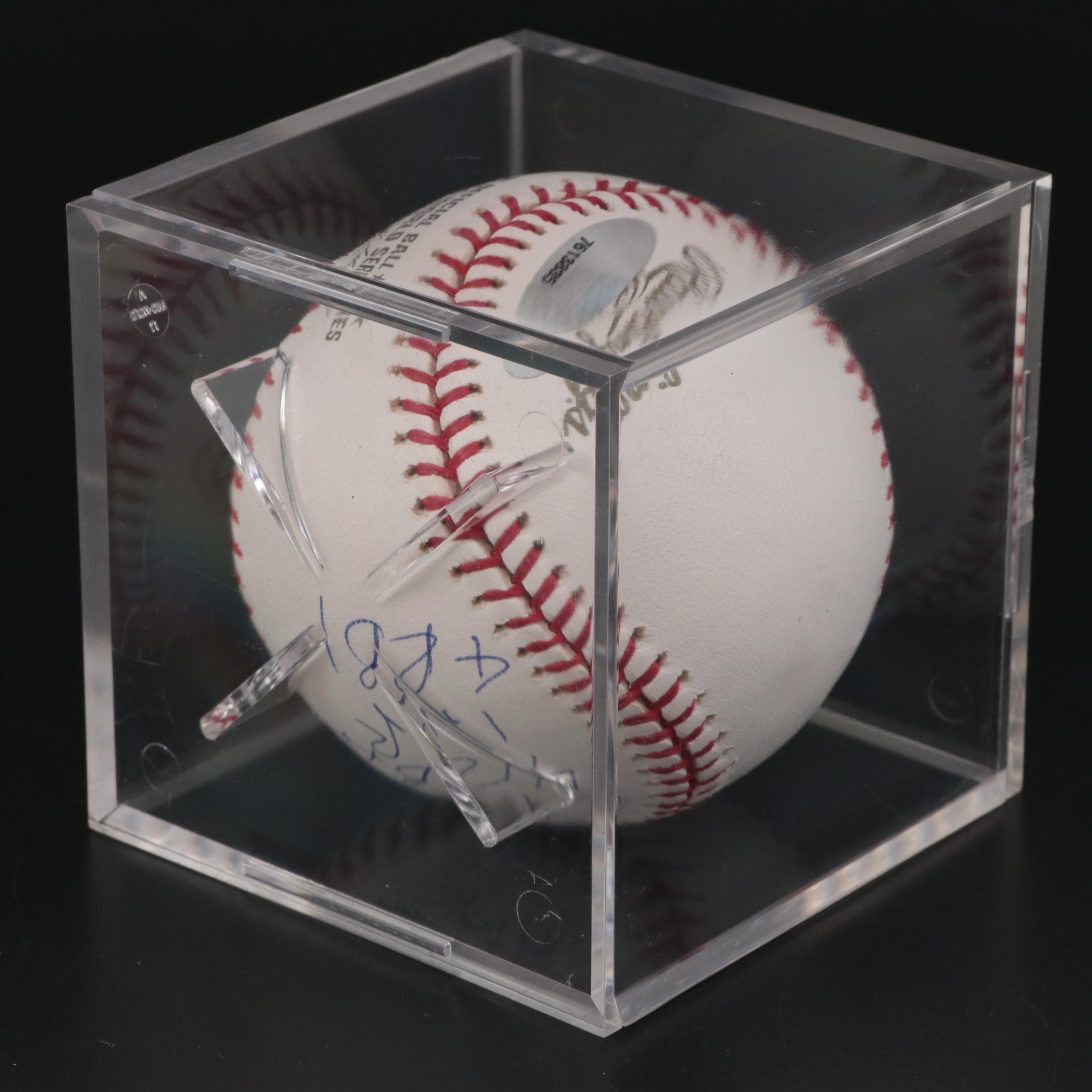 Manny Ramirez Signed and Inscribed 2004 MLB World Series Rawlings Baseball