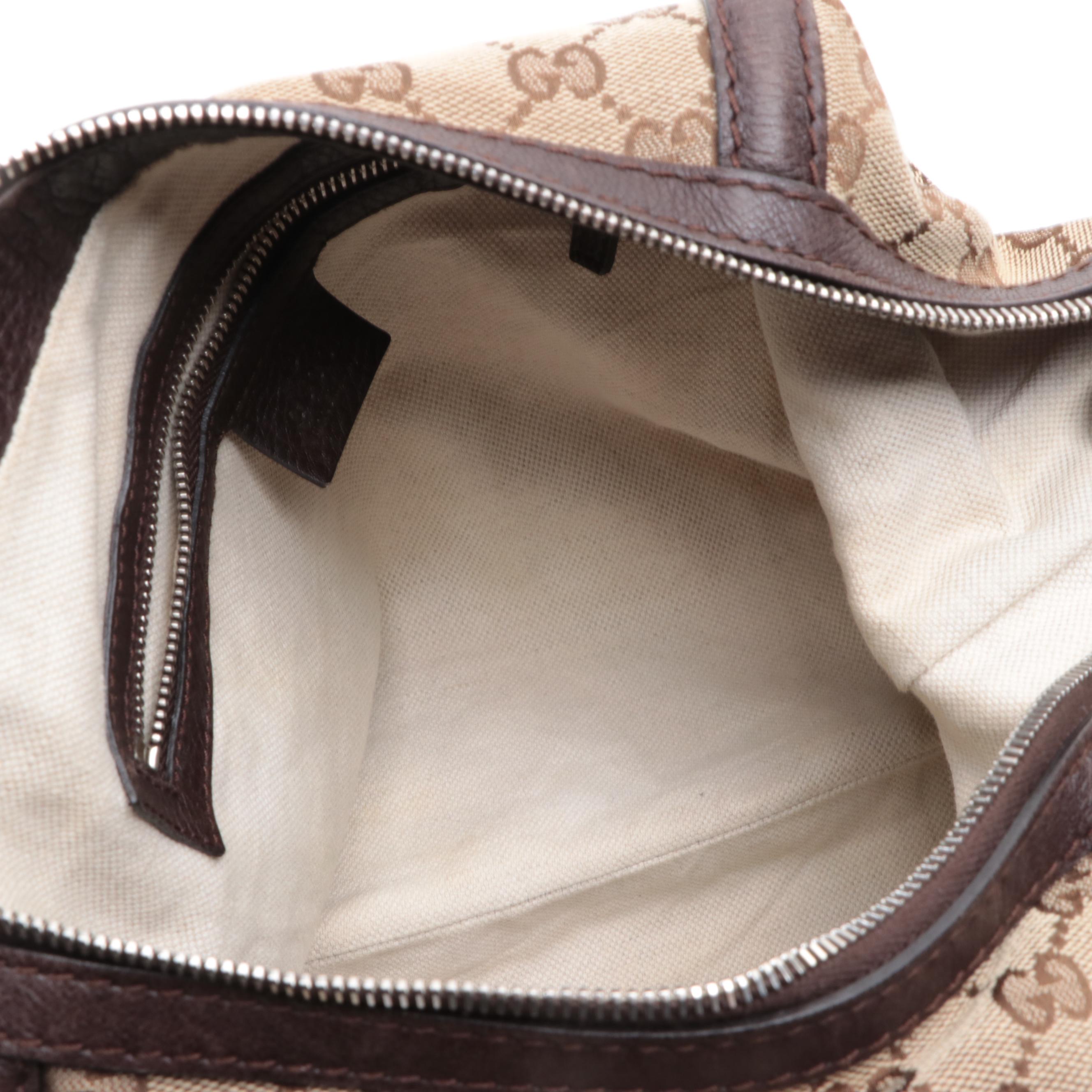 Gucci Guccissima Canvas and Leather Shoulder Bag