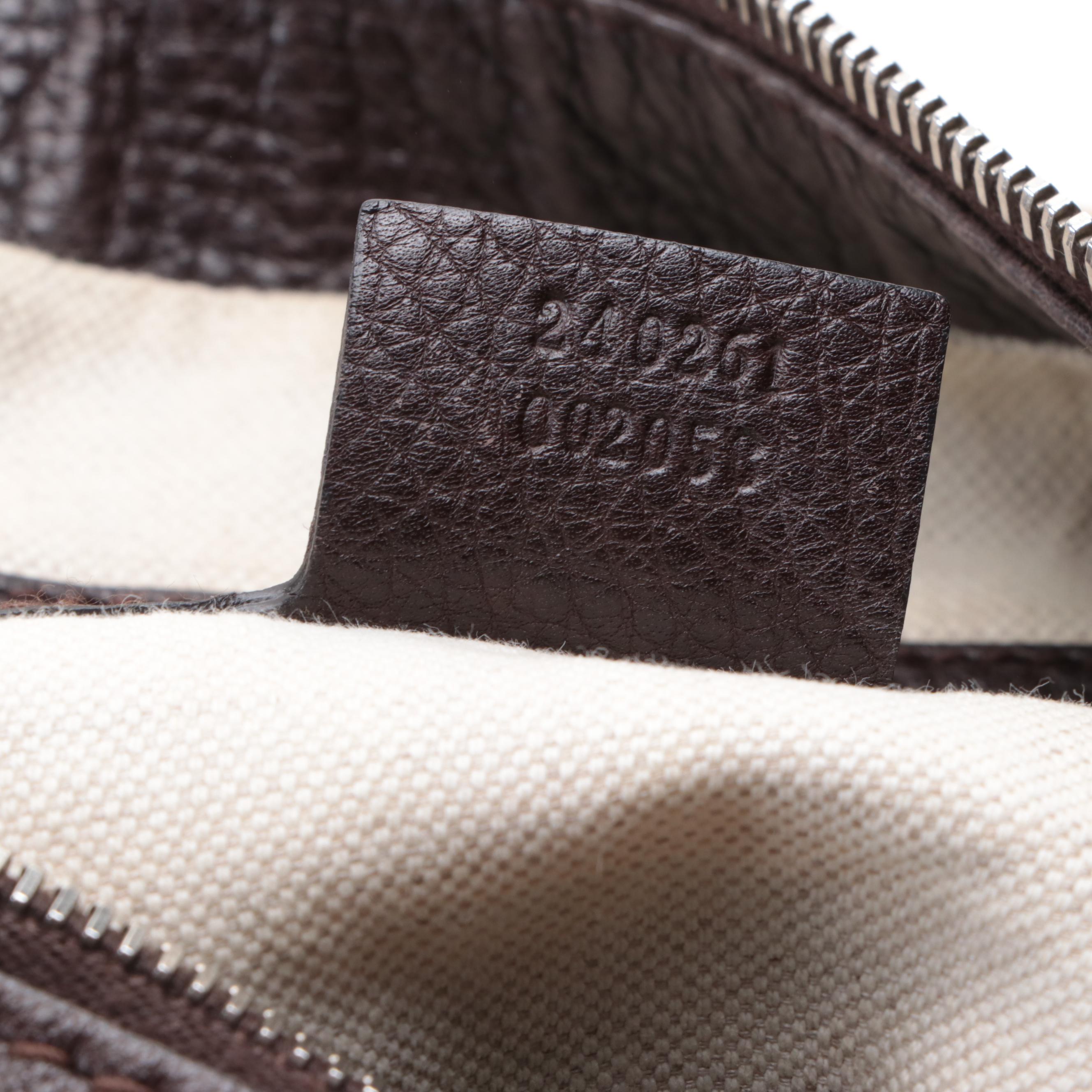 Gucci Guccissima Canvas and Leather Shoulder Bag