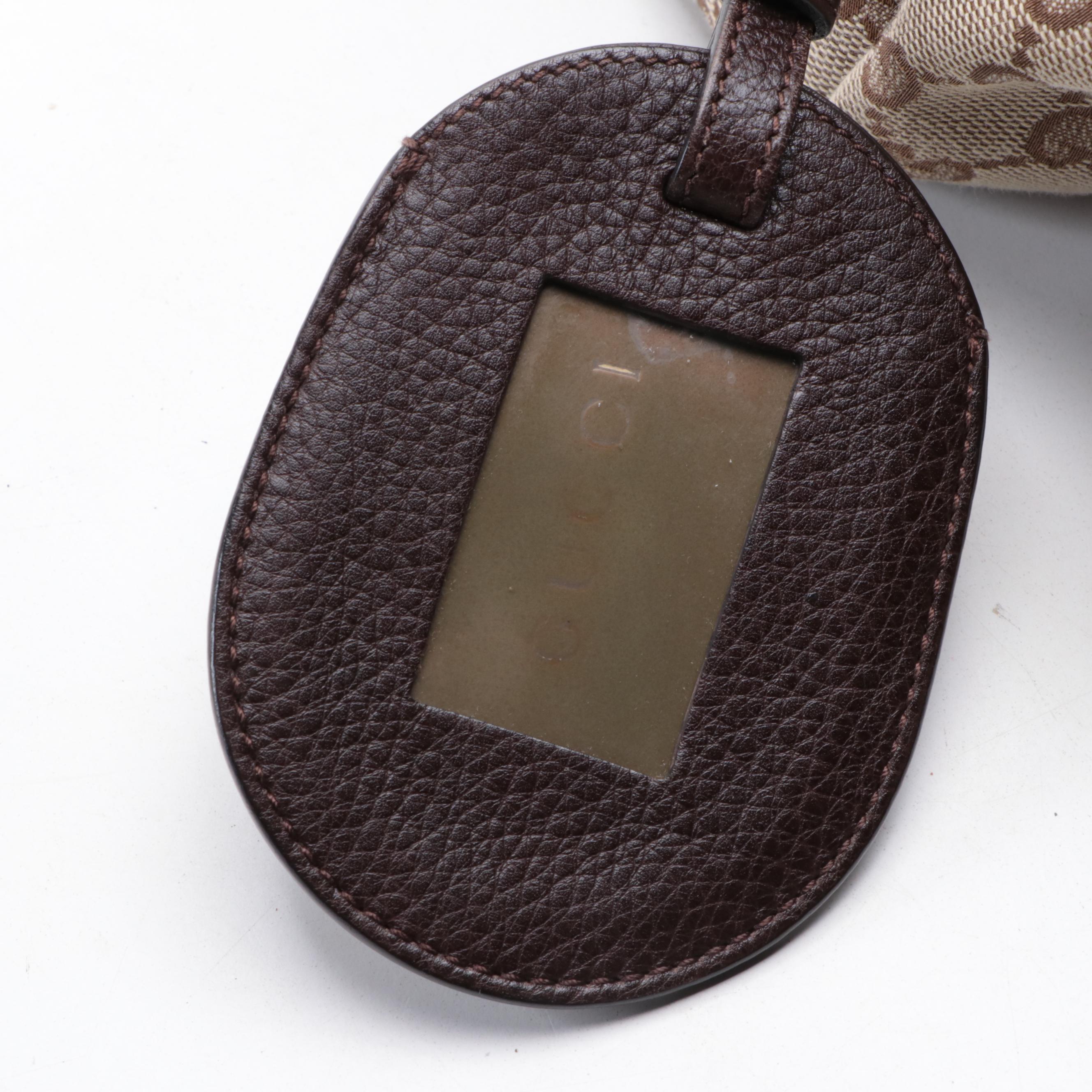 Gucci Guccissima Canvas and Leather Shoulder Bag