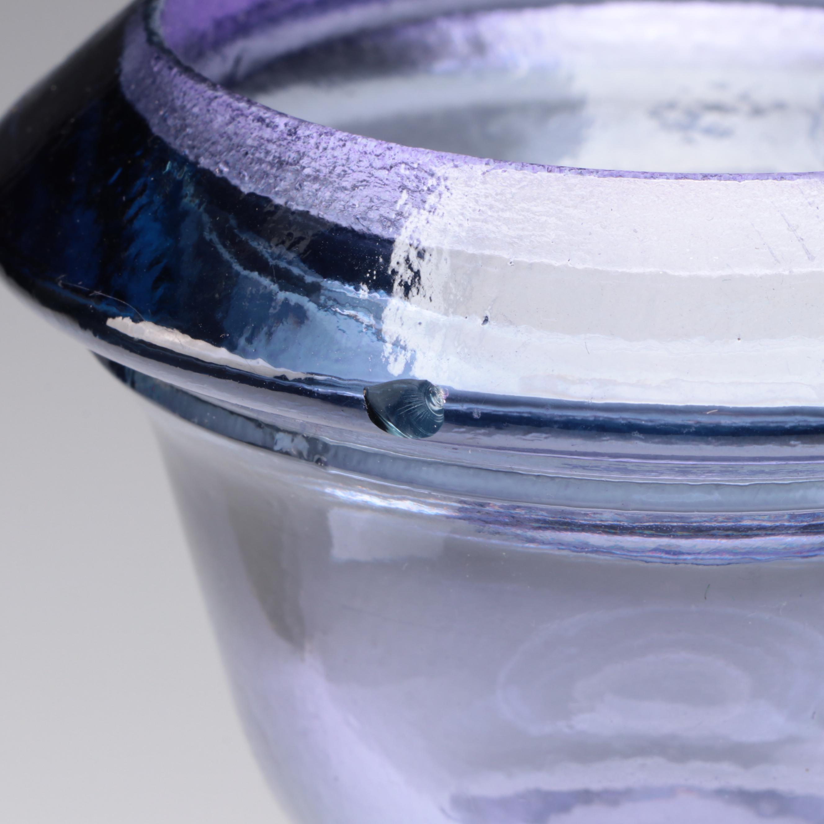 Bohemian Style Cut to Clear Votives with Other Purple Glass Table Décor