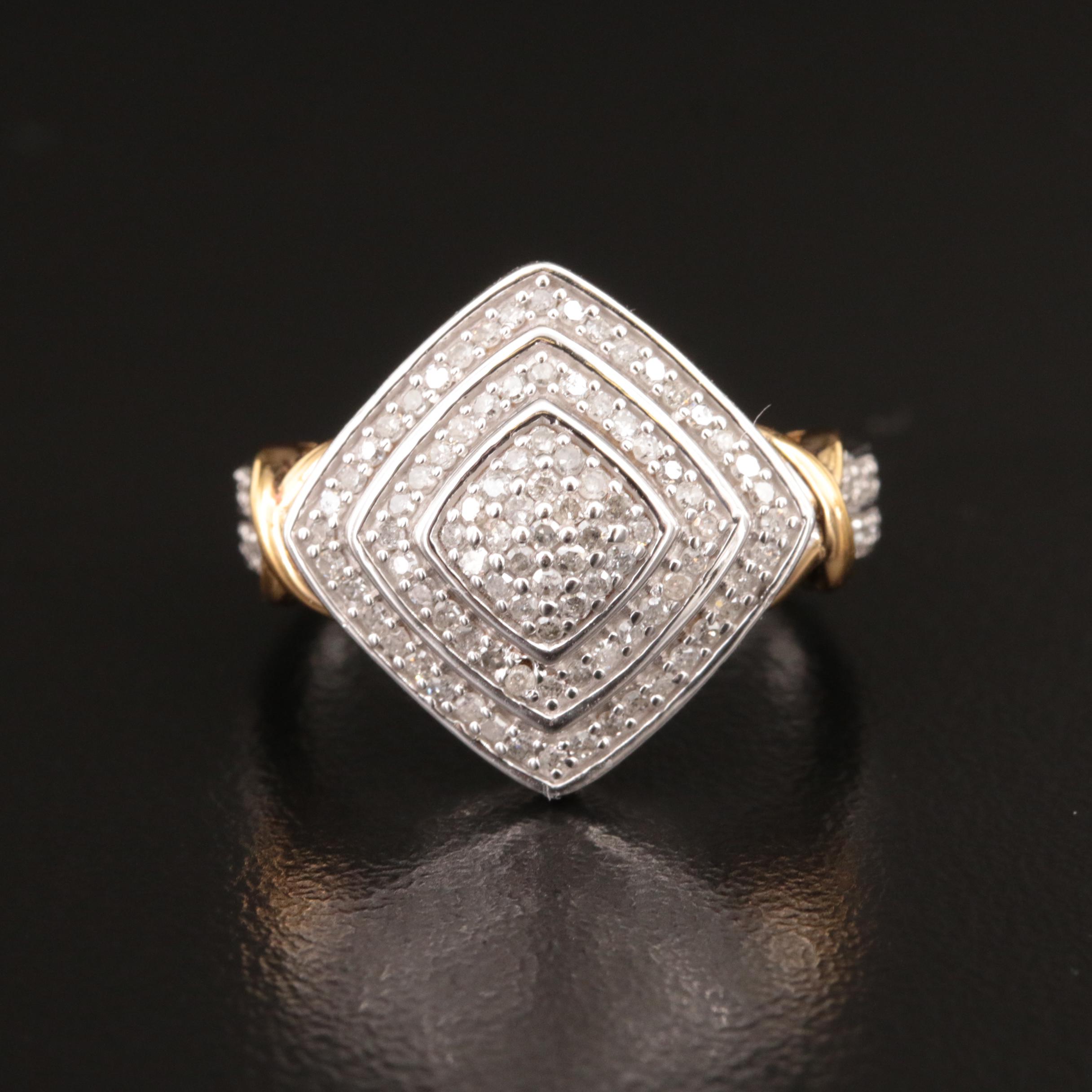 Sterling Diamond Ring