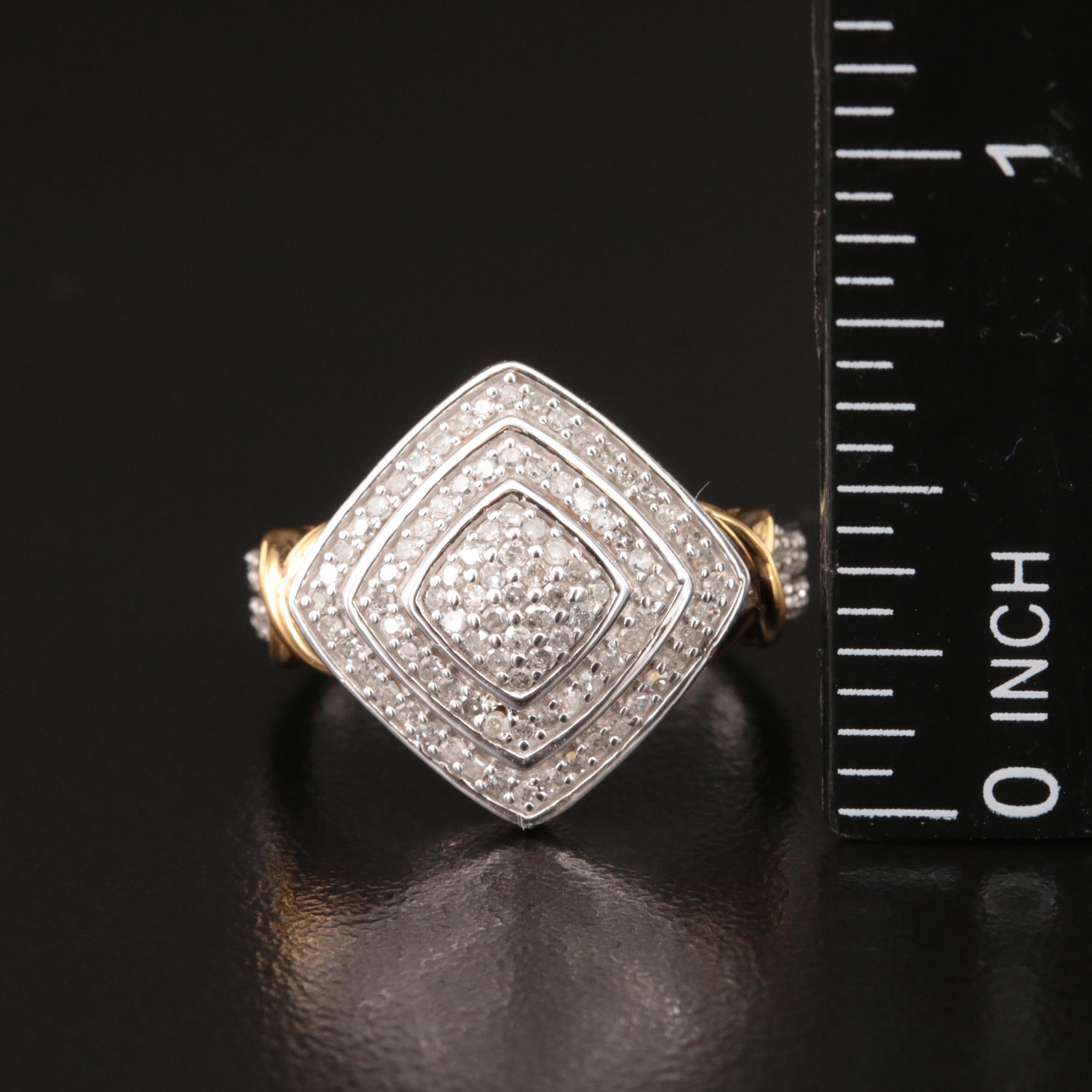 Sterling Diamond Ring