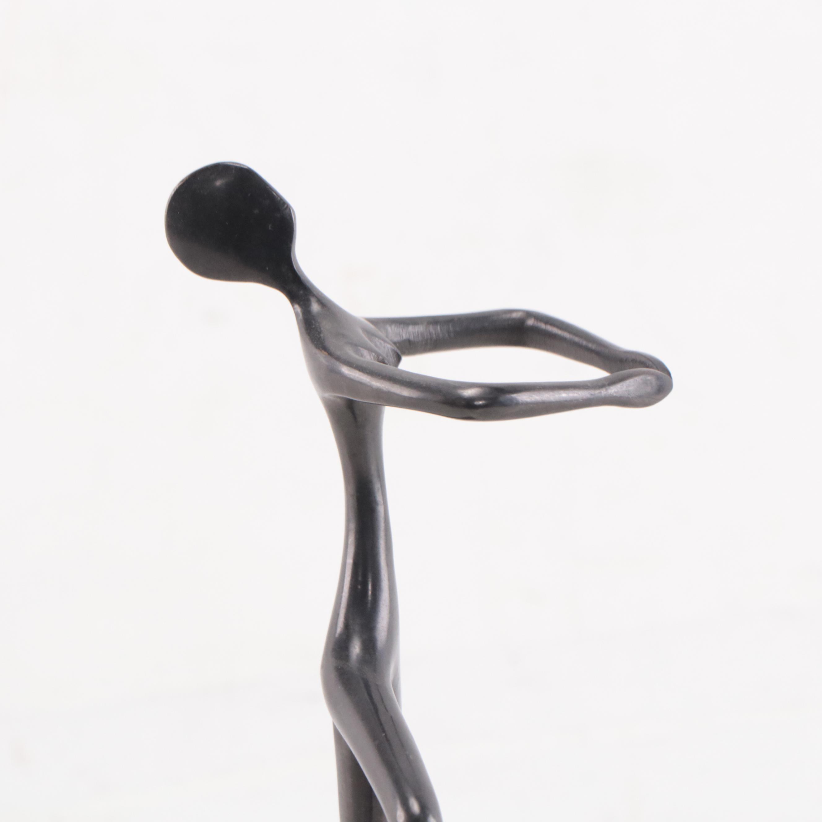 Bodrul Khalique Abstract Bronze Sculpture of a Dancing Figure