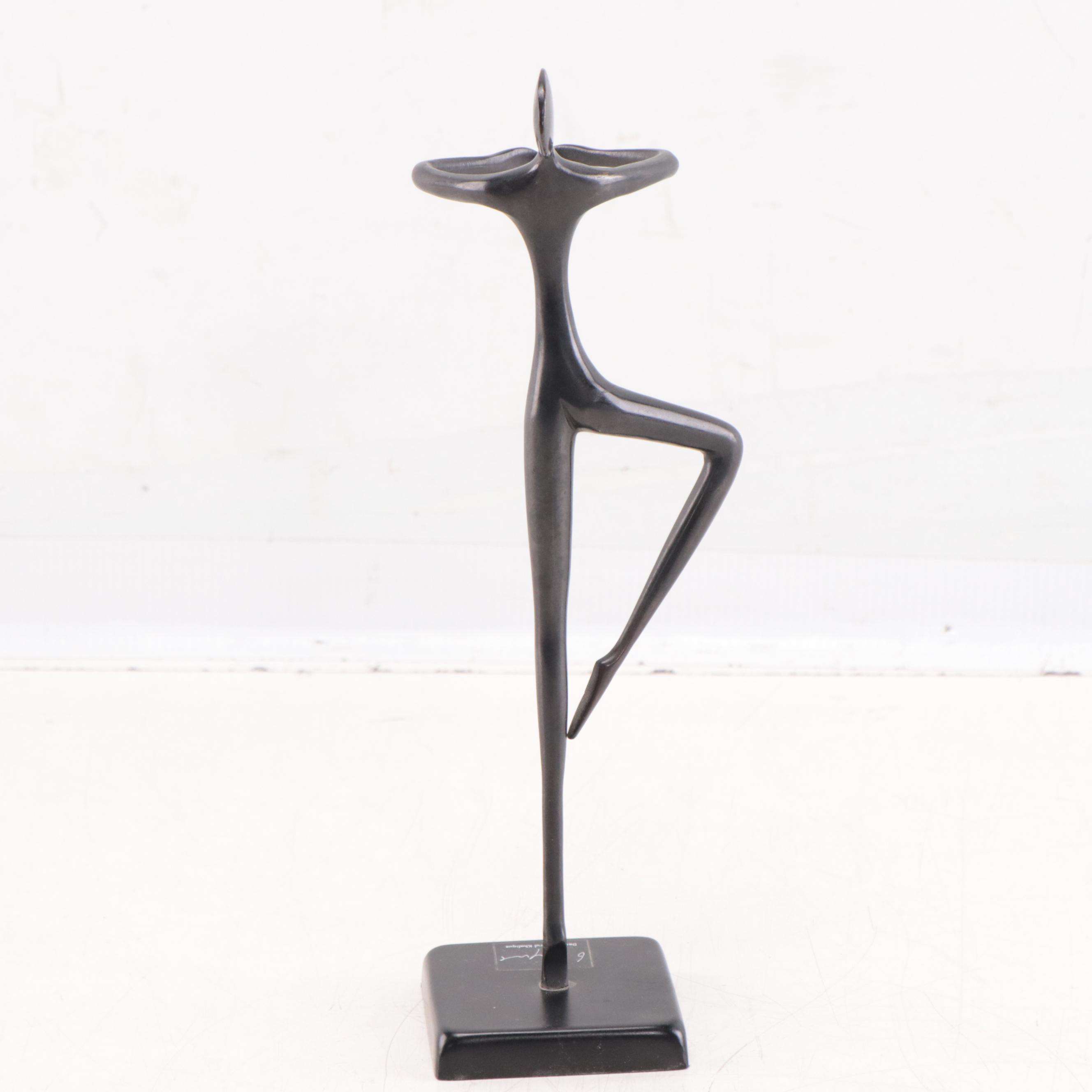 Bodrul Khalique Abstract Bronze Sculpture of a Dancing Figure