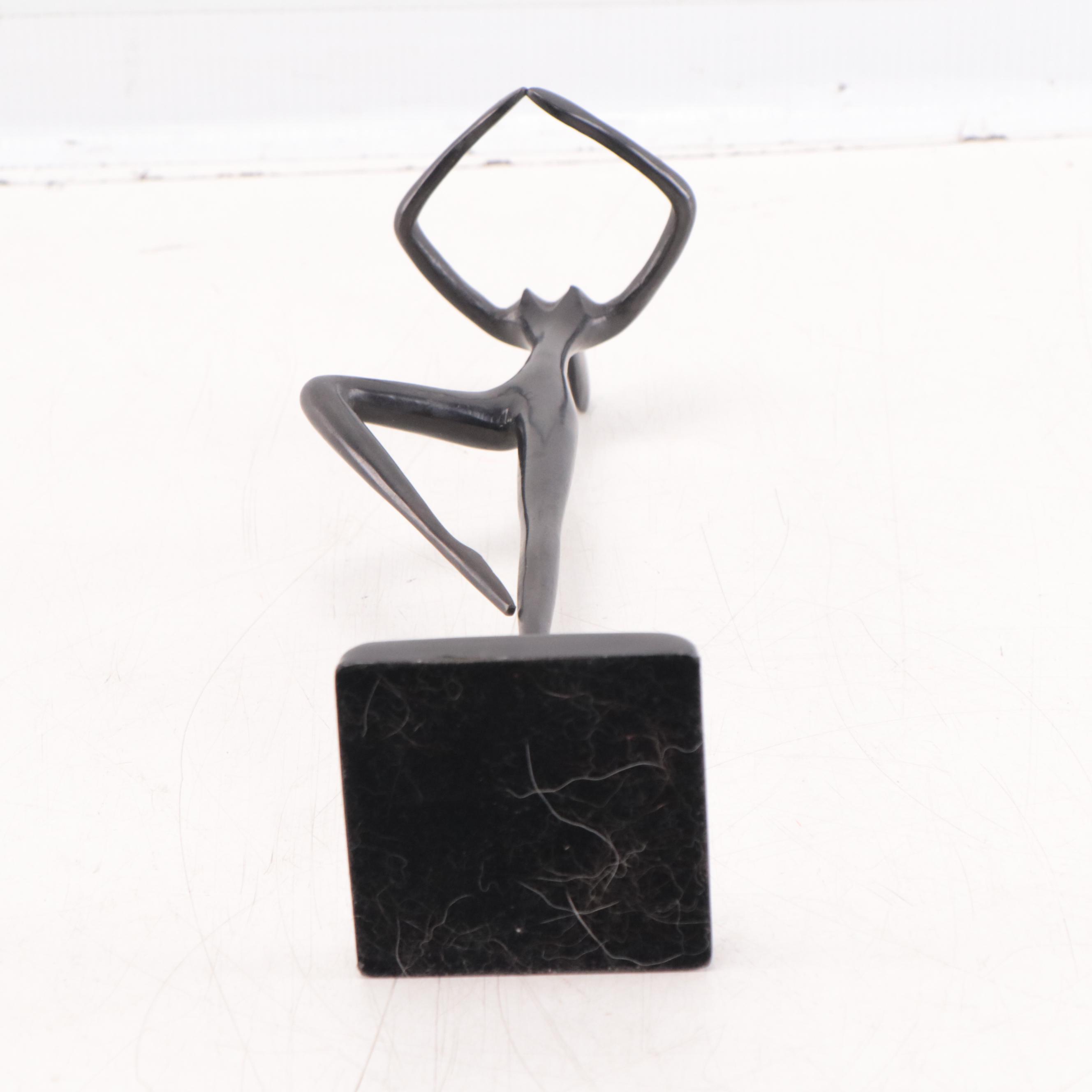 Bodrul Khalique Abstract Bronze Sculpture of a Dancing Figure