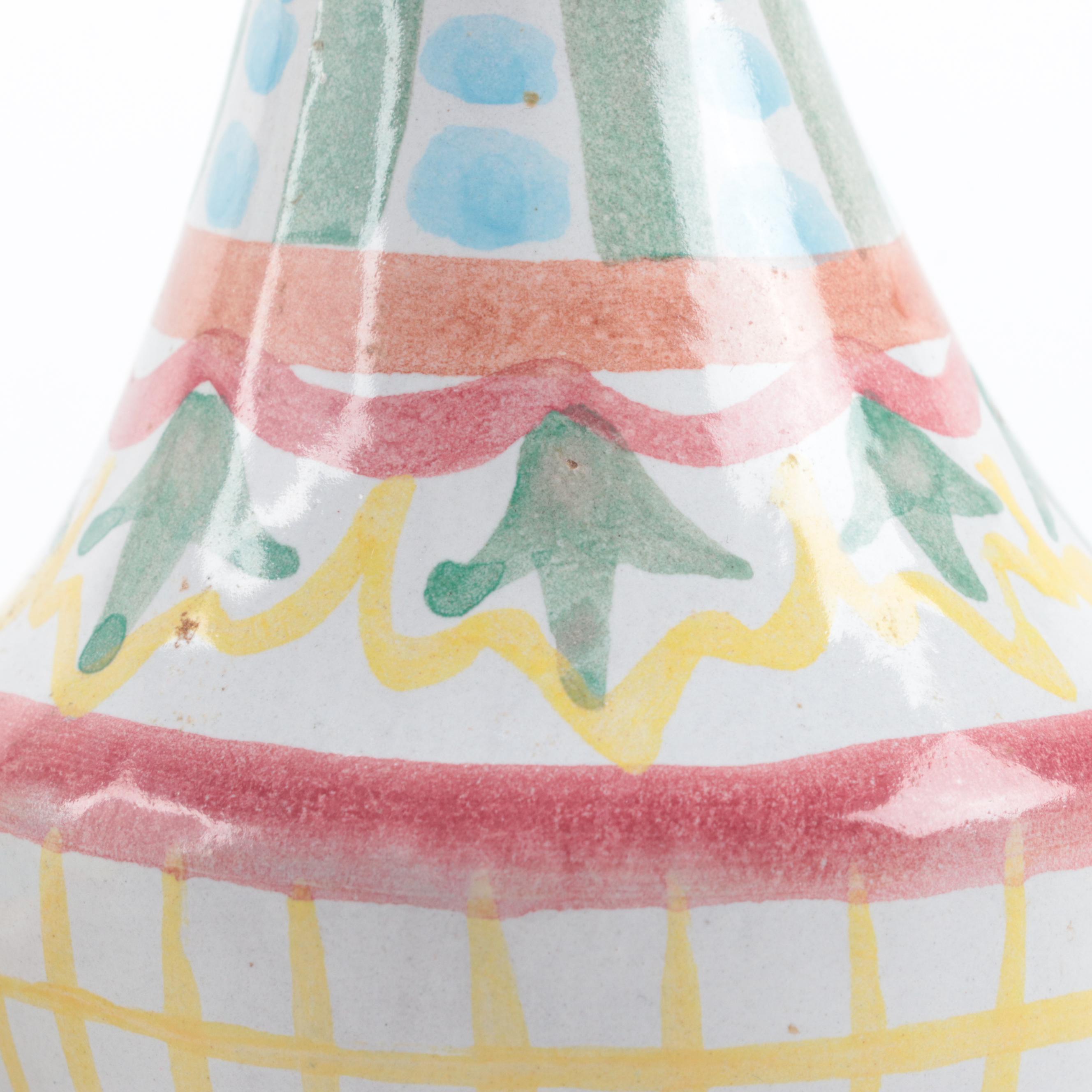 MacKenzie Childs "Madison" Earthenware Twist Candlestick and Shaker