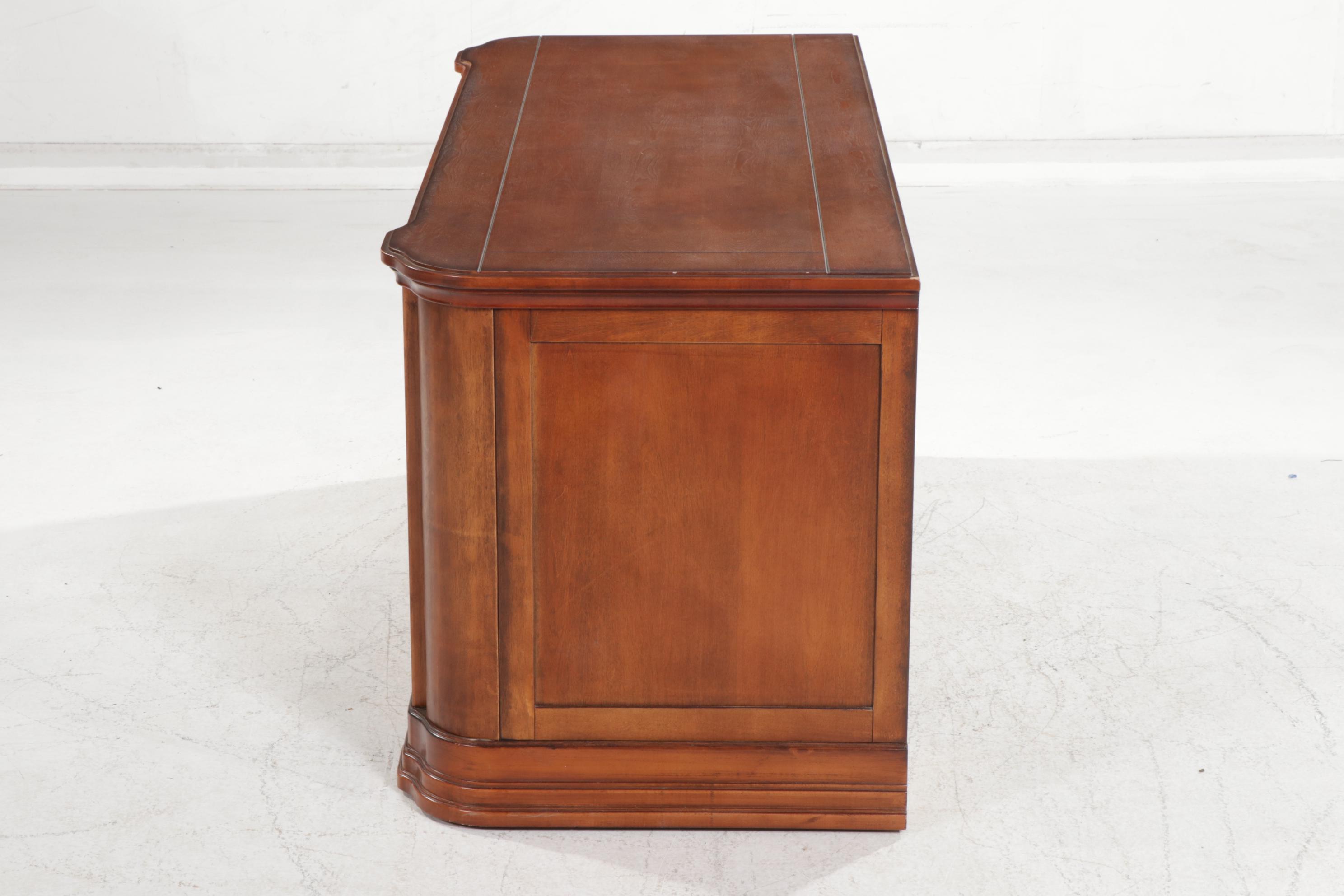 Altra Furniture Wood-Grained and Glass Door Media Console Cabinet