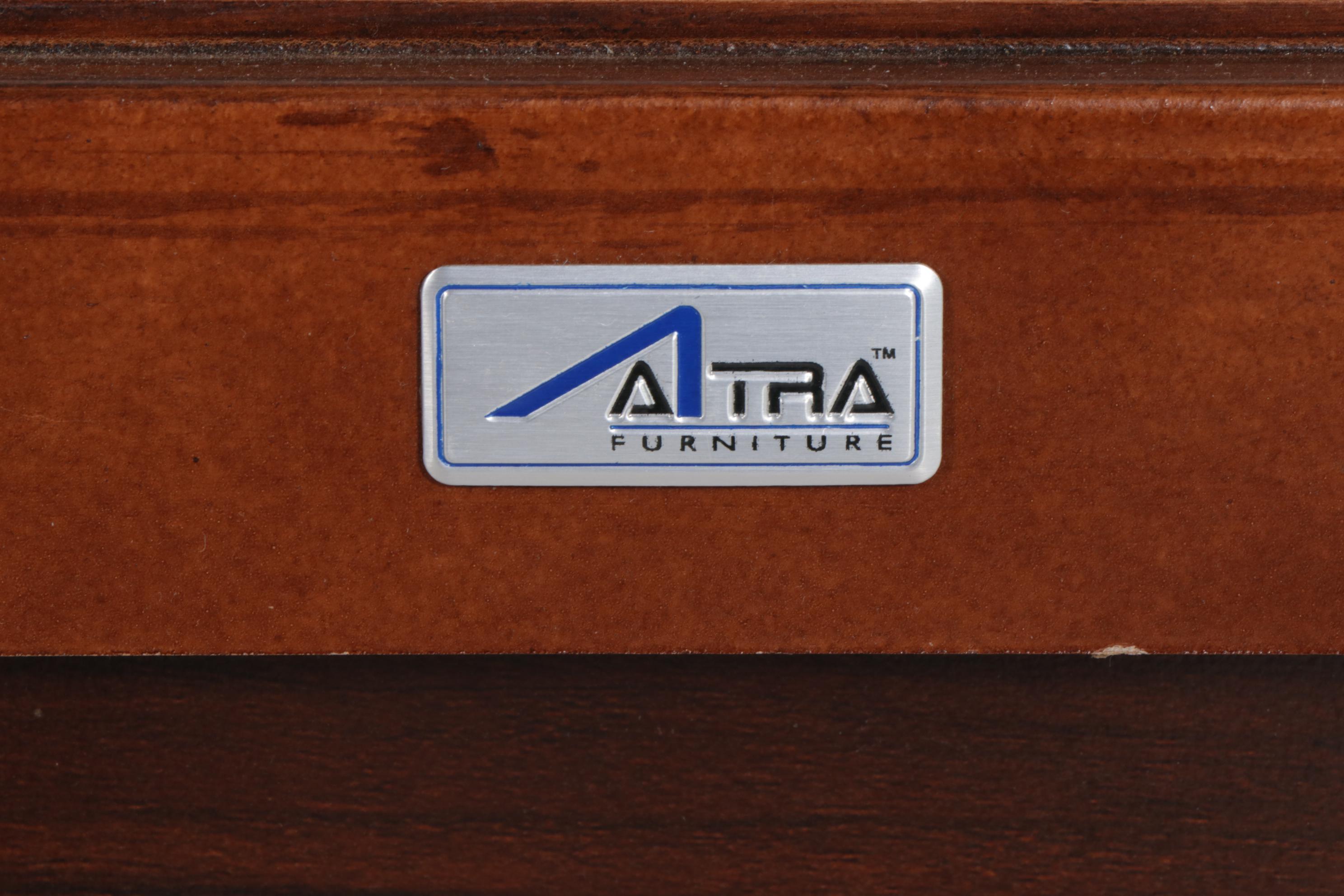Altra Furniture Wood-Grained and Glass Door Media Console Cabinet