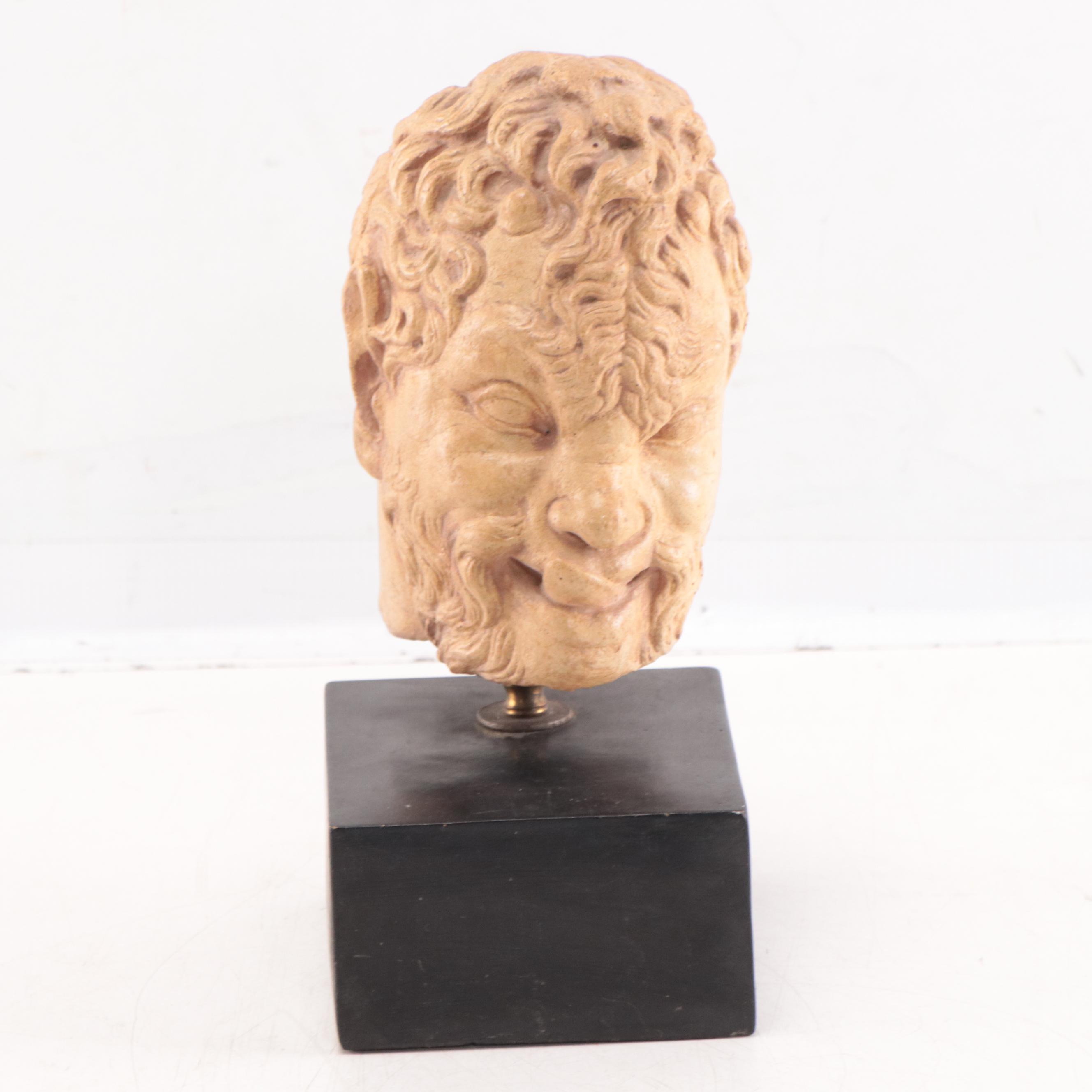 Plaster Bust of a Satyr
