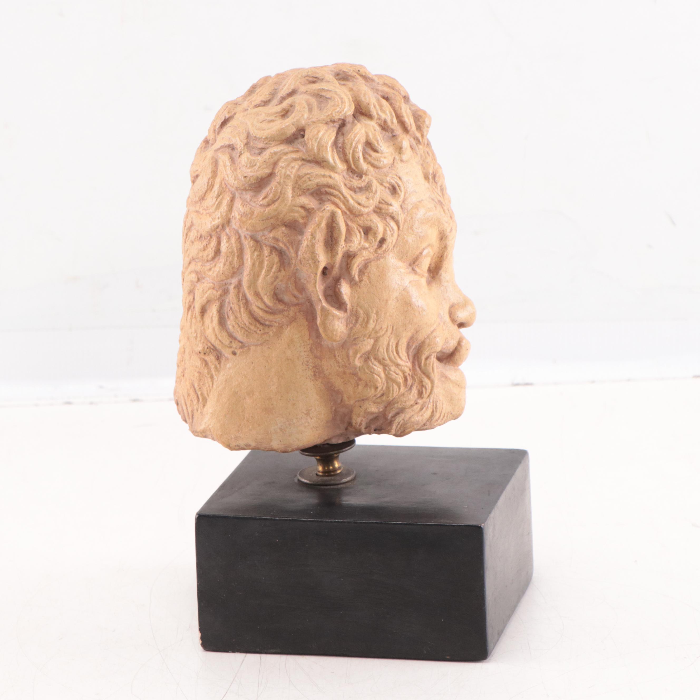 Plaster Bust of a Satyr