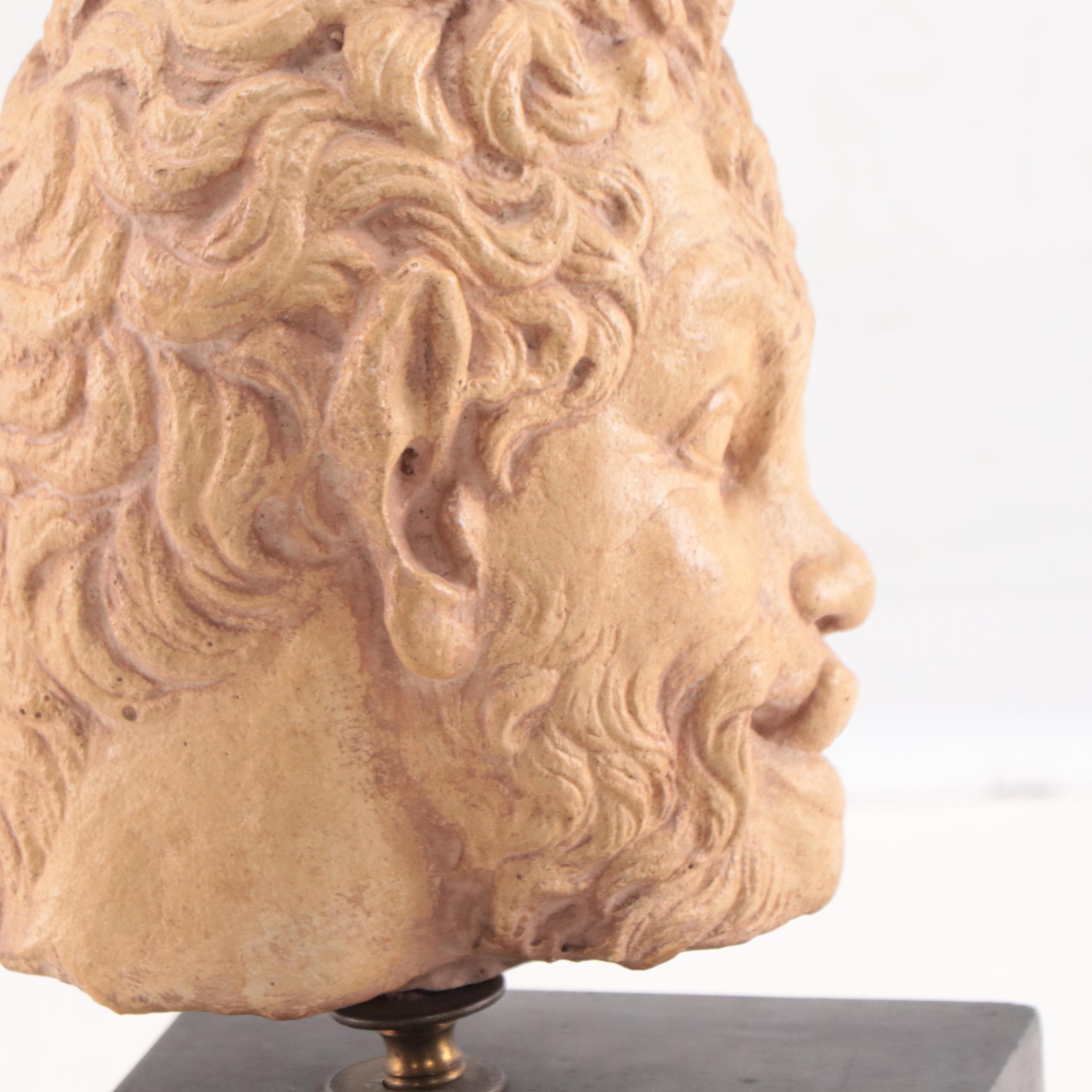 Plaster Bust of a Satyr