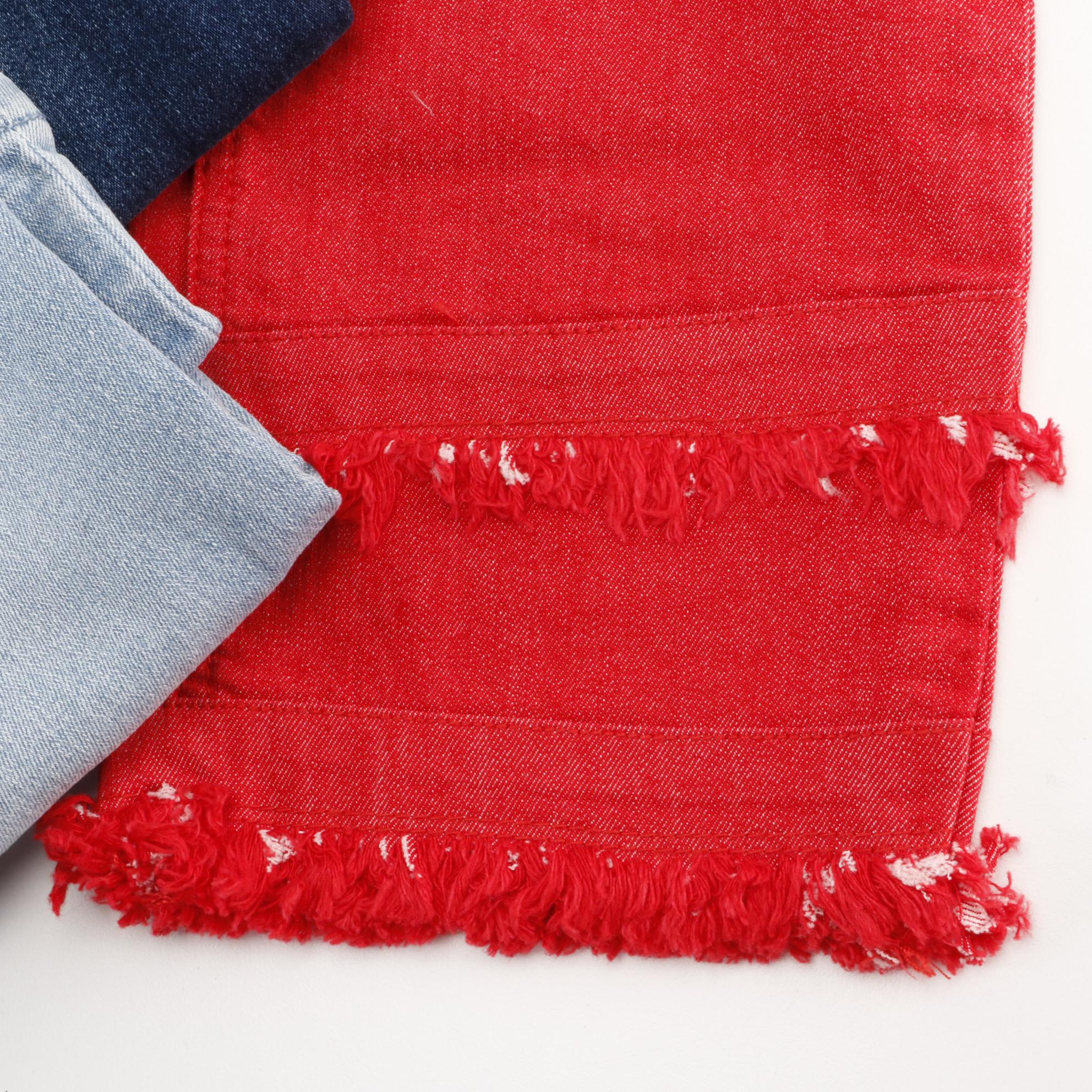 DG2 Five Pocket Bootcut Jeans in Denim and Colors with Cropped Jeans in Red