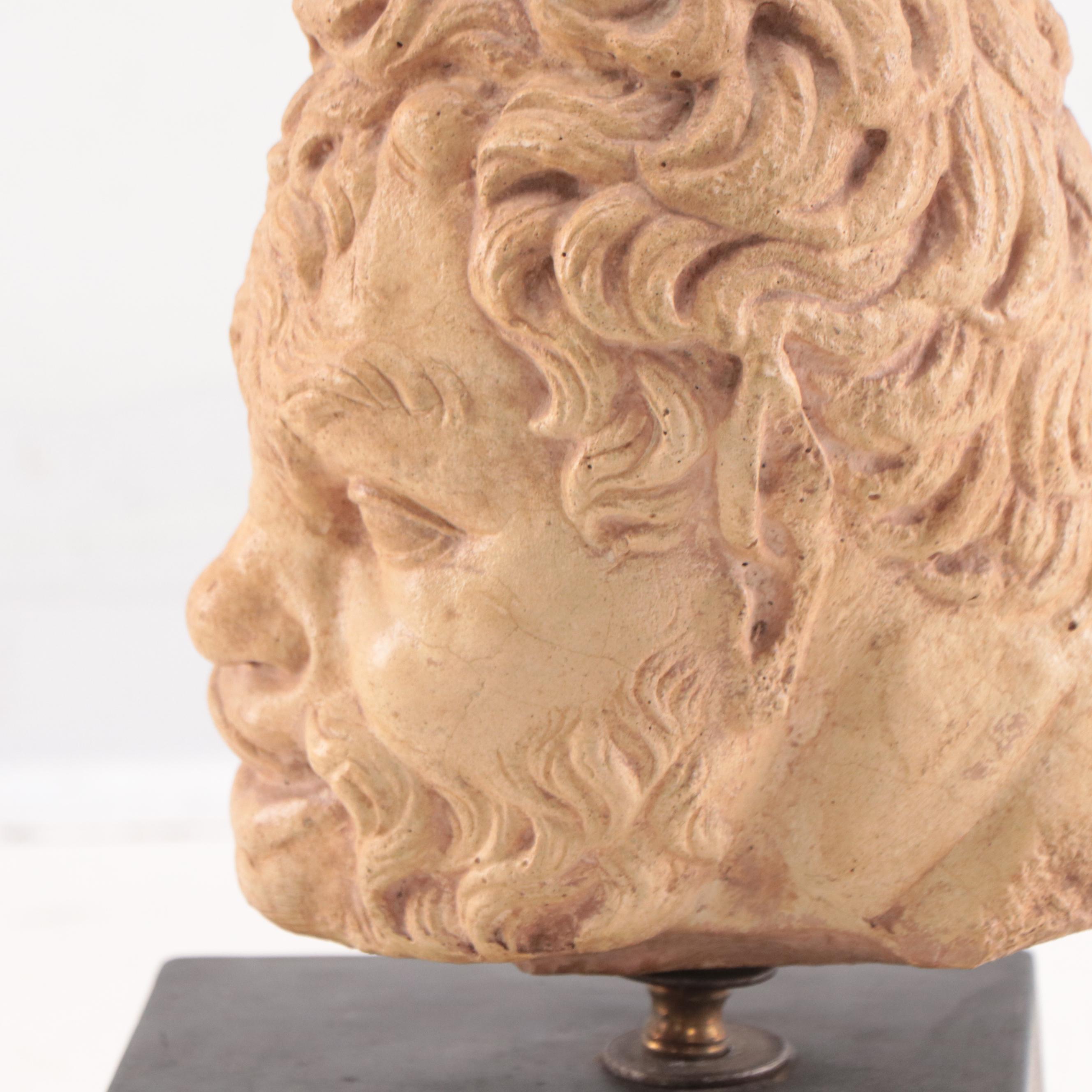 Plaster Bust of a Satyr