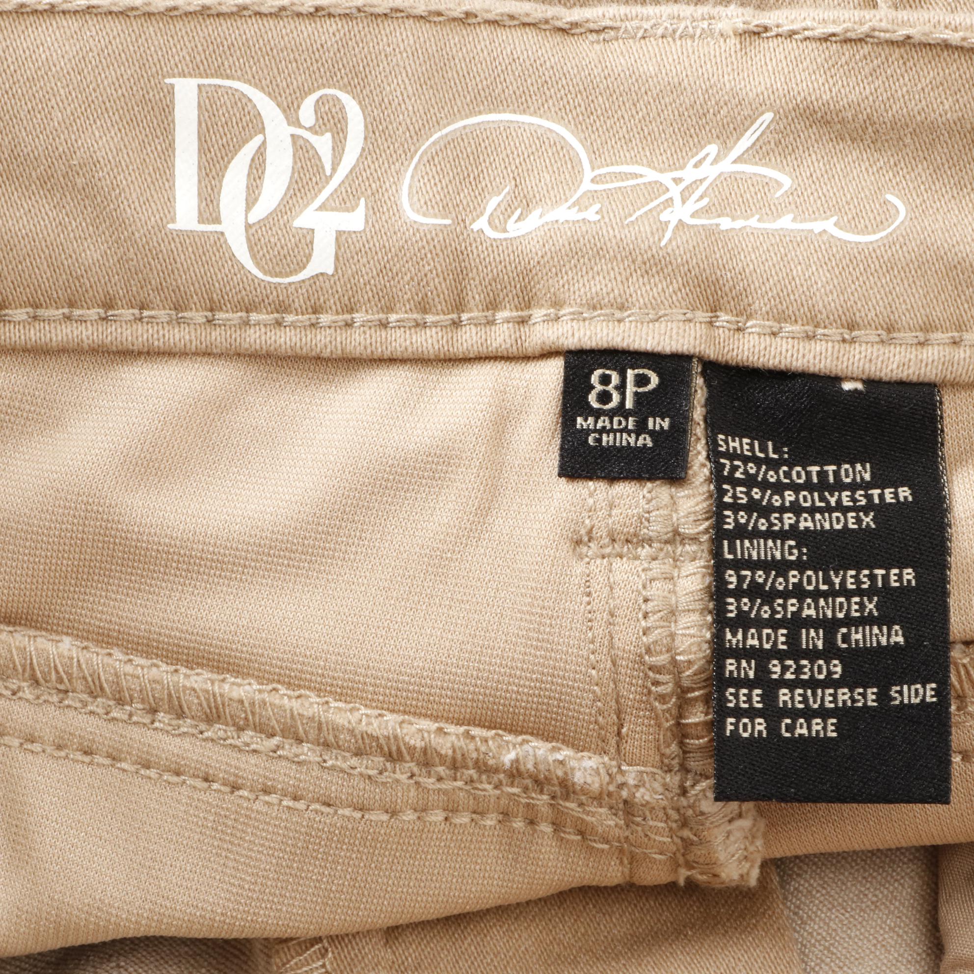 DG2 Five Pocket Bootcut Jeans in Denim and Colors with Cropped Jeans in Red