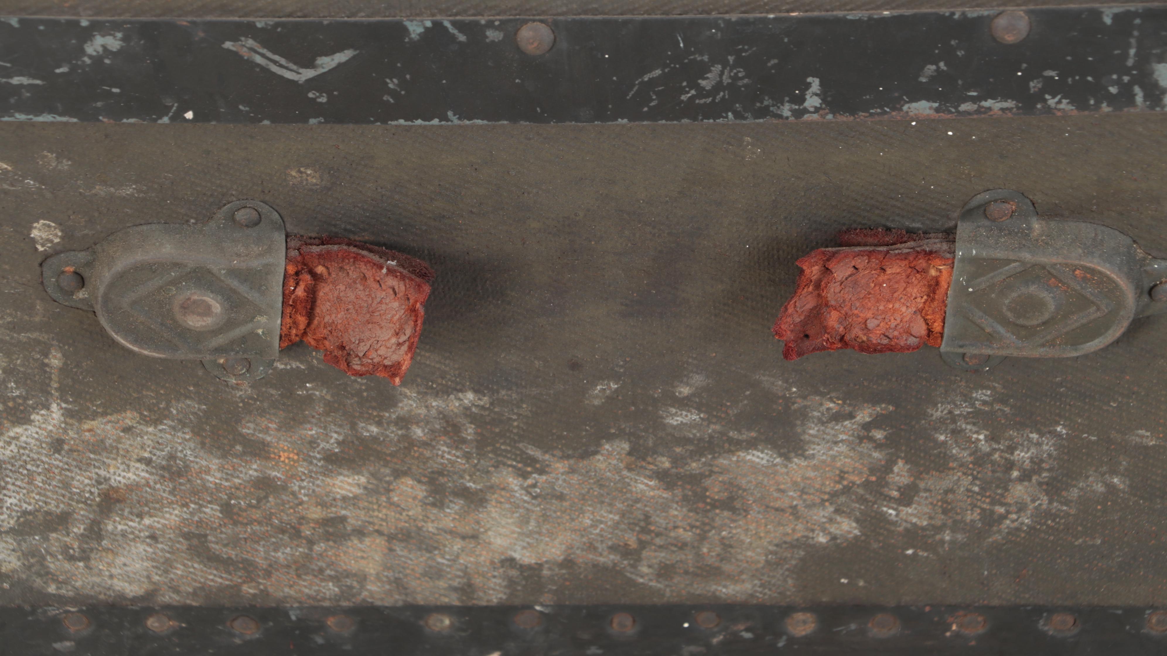 Late Victorian Metal-Mounted Flat-Top Steamer Trunk, Late 19th/ Early 20th C.