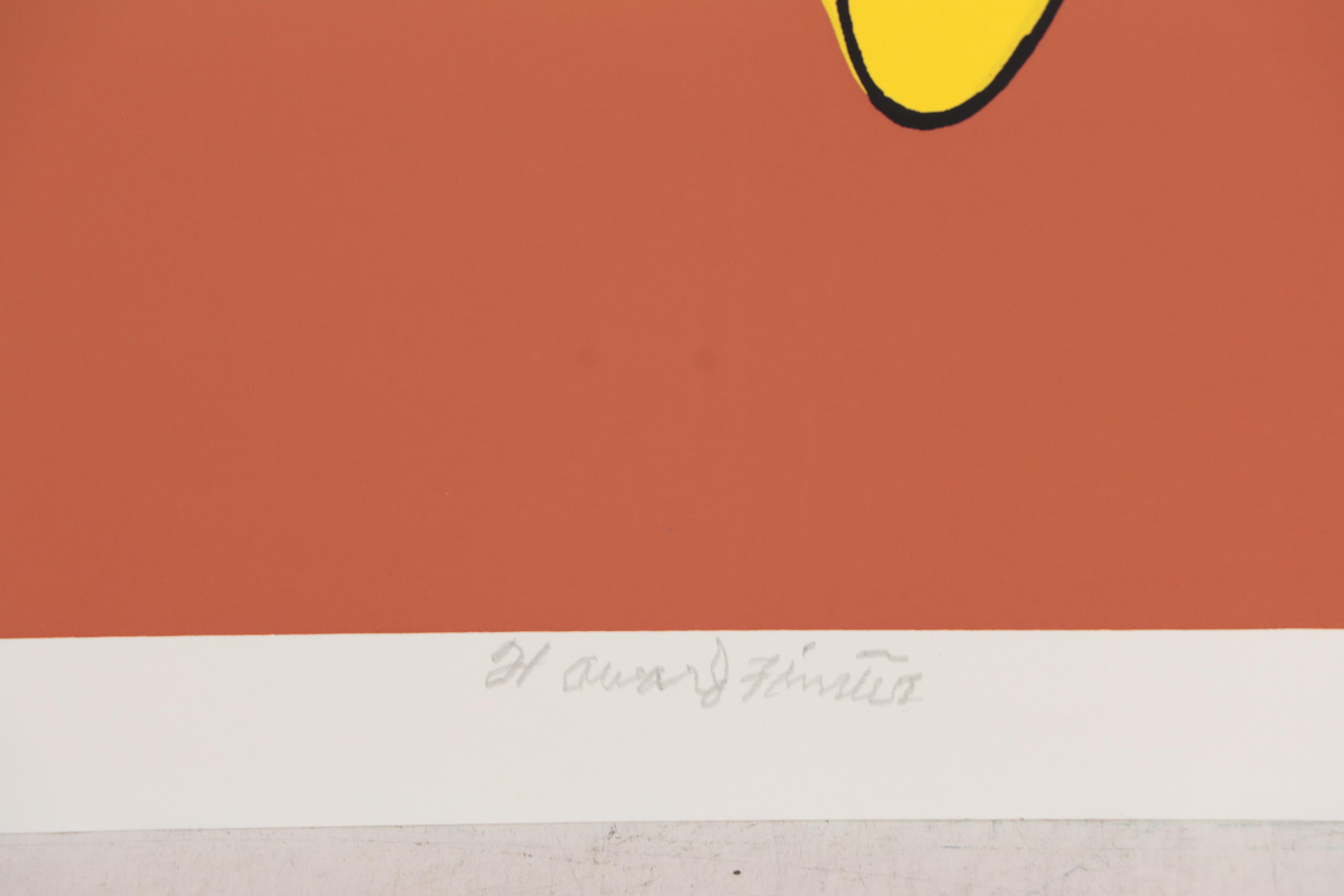 Howard Finster Serigraph "At the Sound of His Trumpet," Late 20th Century