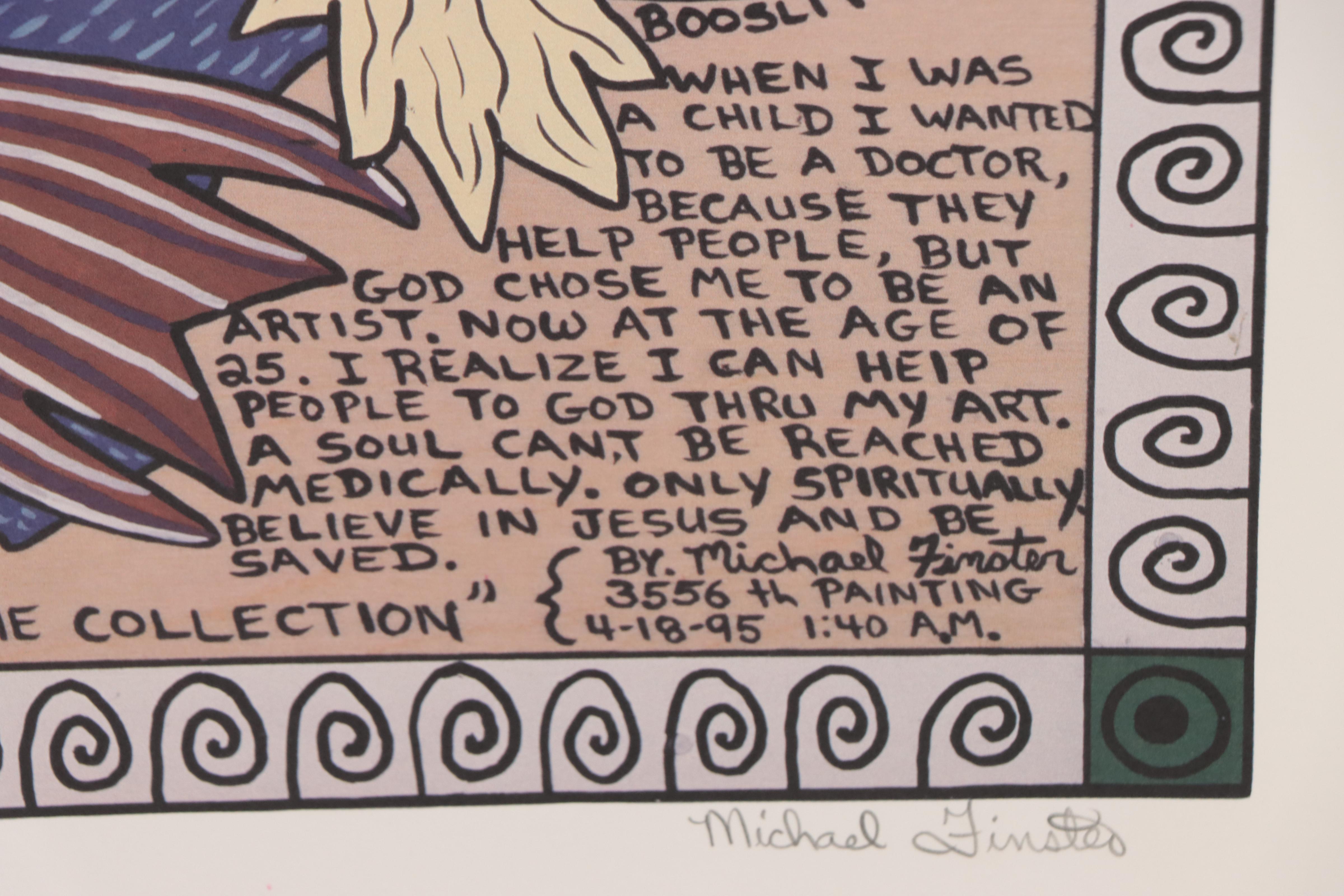 Michael Finster Offset Lithograph "The Collection," Late 20th Century