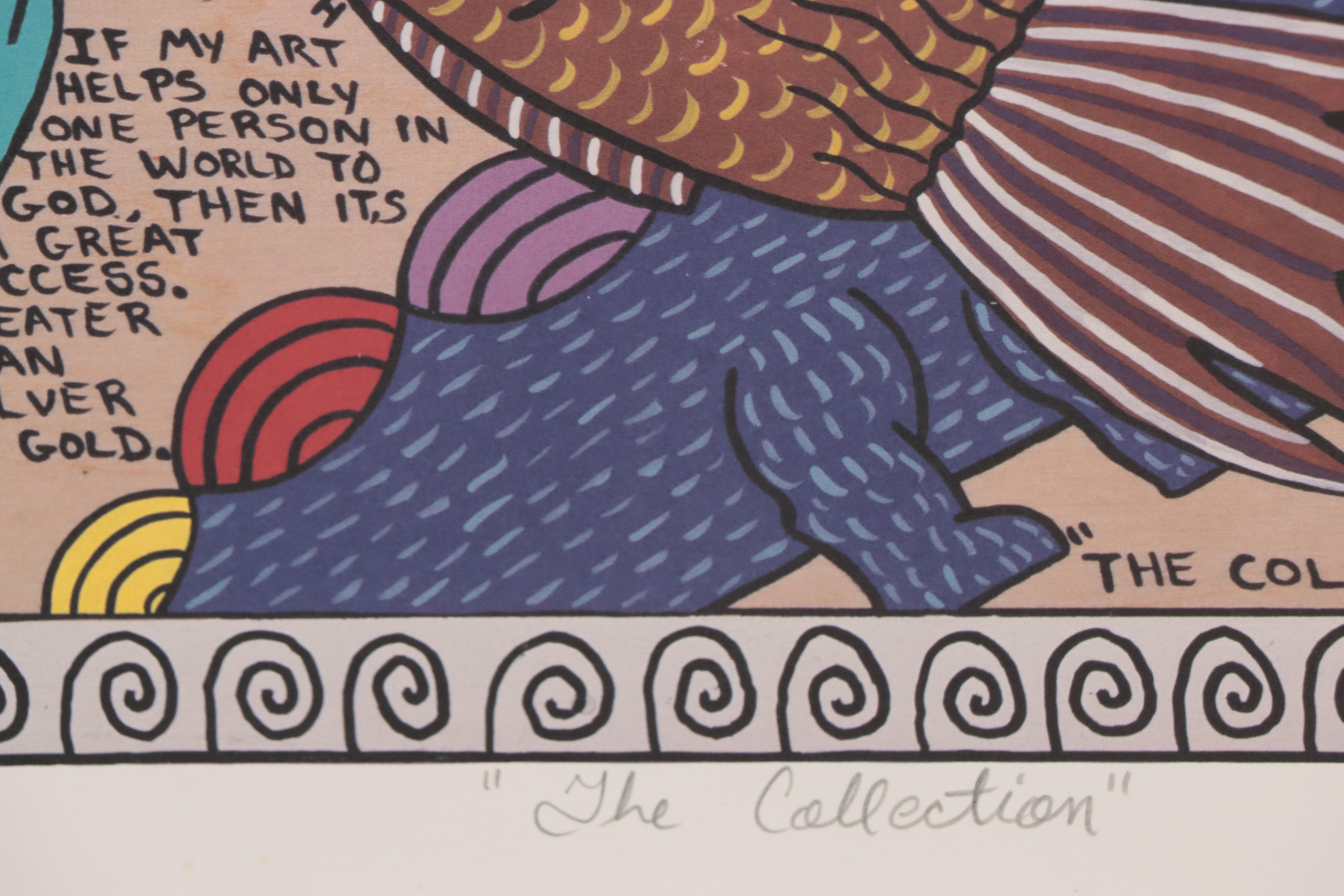 Michael Finster Offset Lithograph "The Collection," Late 20th Century