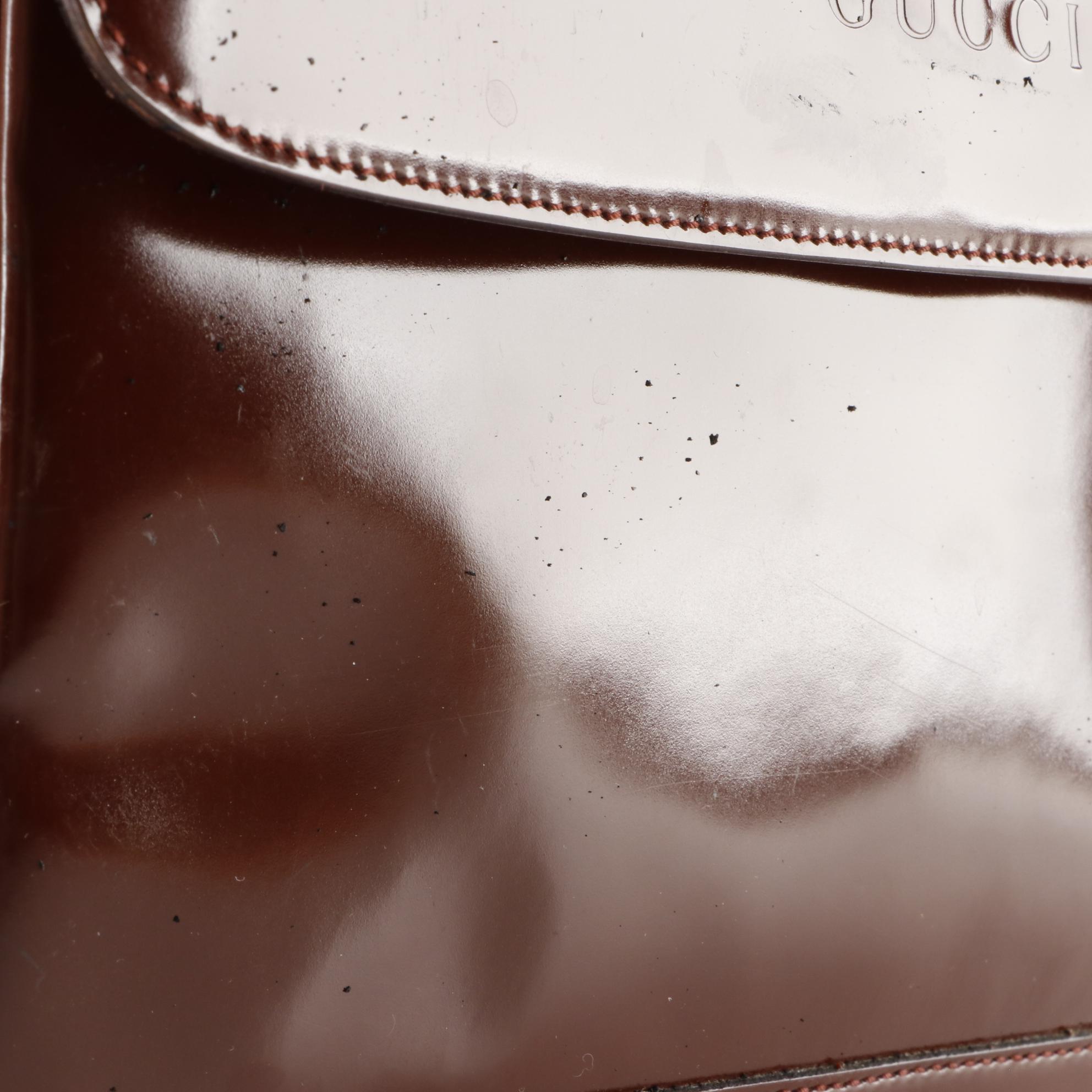 Gucci Glazed Leather Dome Top Shoulder Bag