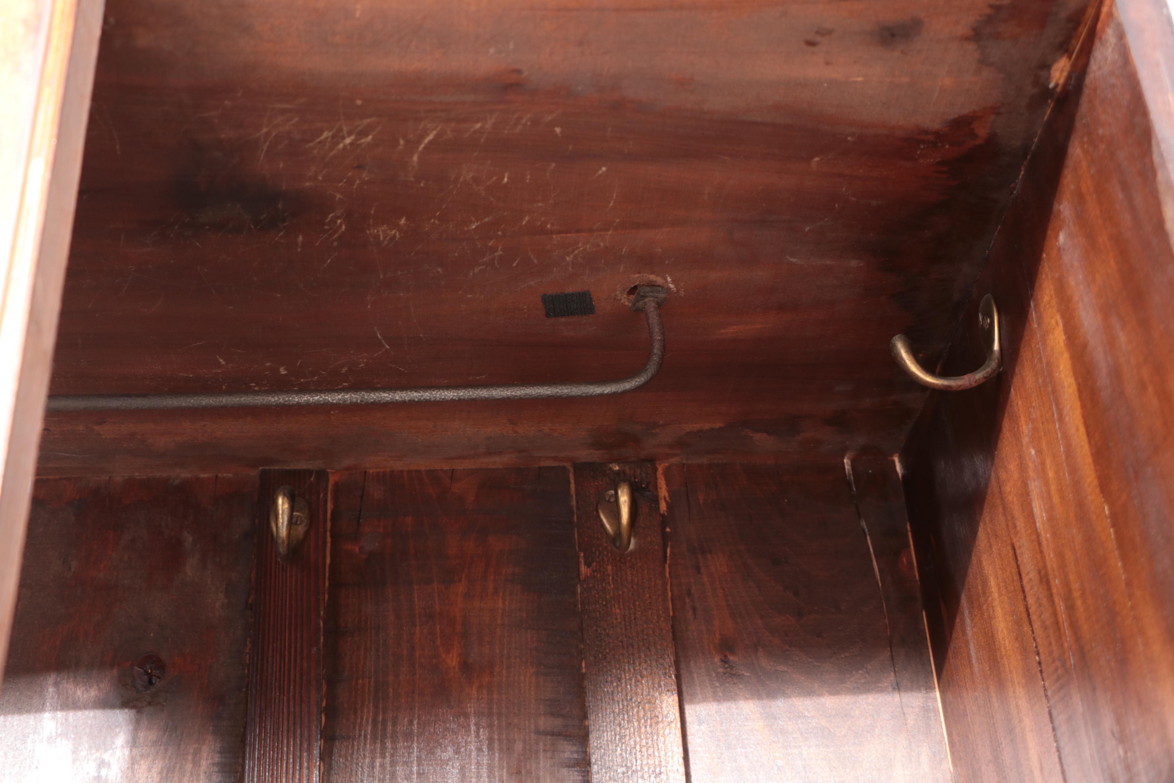 Art Nouveau Carved and Burl Walnut Wardrobe, Early 20th Century