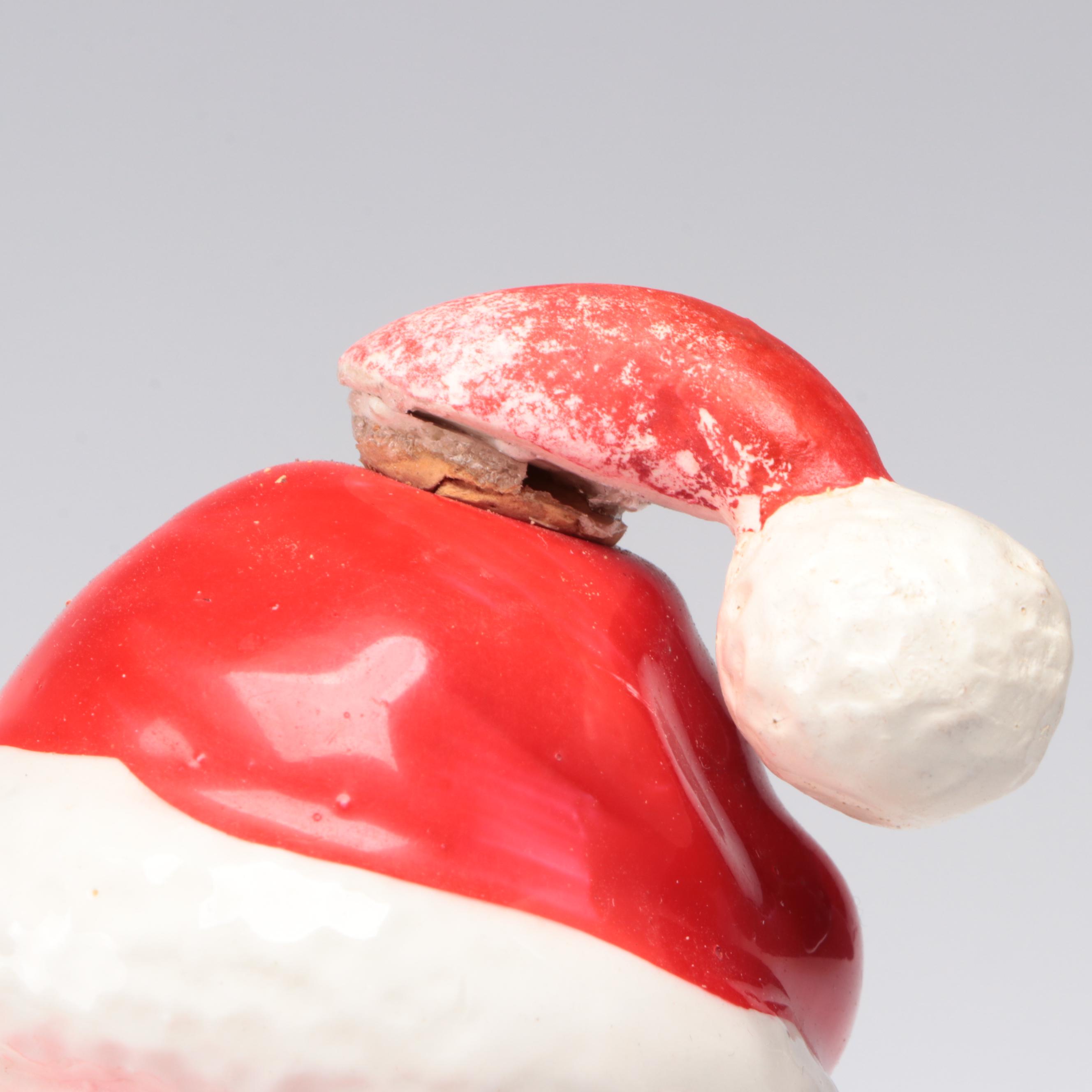 Dan Brechner Ceramic Figural Decanter Set with Other Christmas Décor